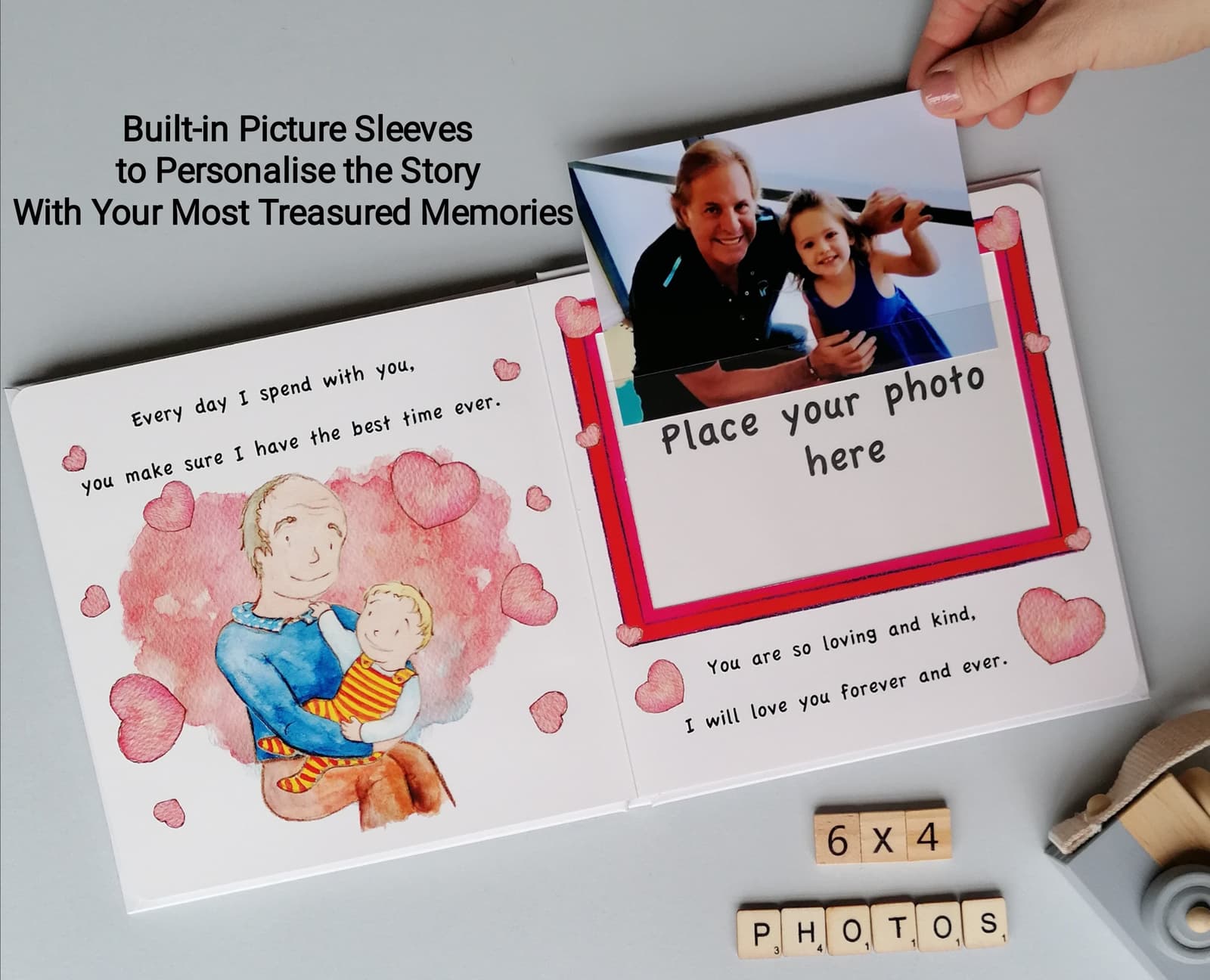 Grandpa I Love You, Grandpa Book, Personalised Book, Photo Keepsake Book, Memory Book Grandpa, New Grandparent Gift, Father's Day Gift, Grandpa Scrapbook, Gift from Grandkid, Grandpa Storybook, Custom Picture Book, Grandpa and Me, Best Grandpa Gift,
