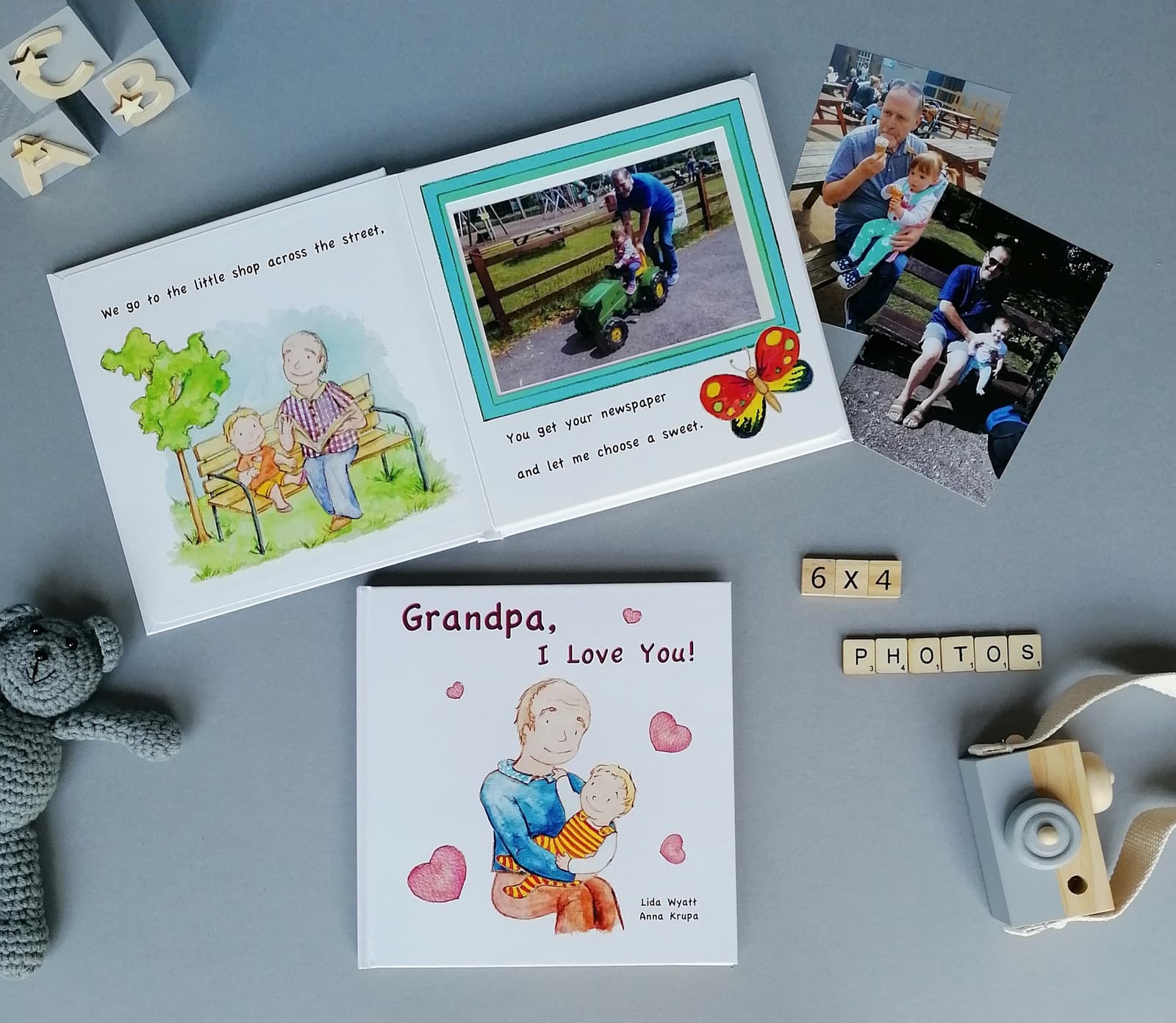 Grandpa I Love You, Grandpa Book, Personalised Book, Photo Keepsake Book, Memory Book Grandpa, New Grandparent Gift, Father's Day Gift, Grandpa Scrapbook, Gift from Grandkid, Grandpa Storybook, Custom Picture Book, Grandpa and Me, Best Grandpa Gift,