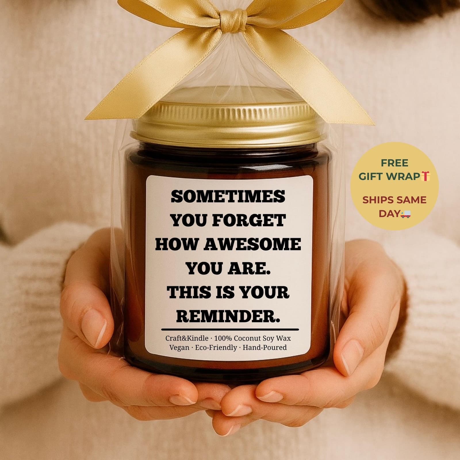 Vela aromática artesanal personalizable para regalo