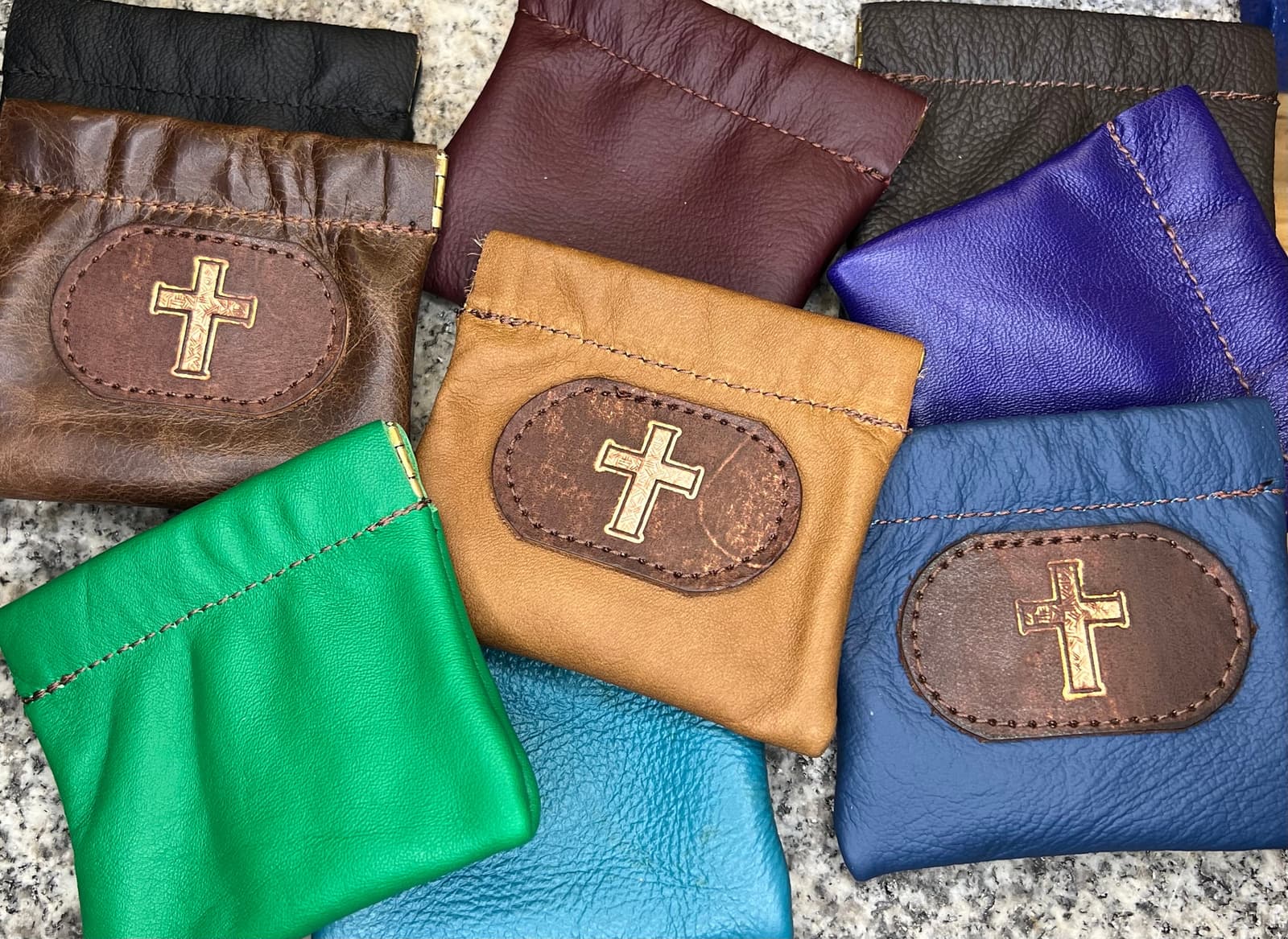 Leather Rosary Pouch, Easter Gift, First Communion Gift, Confirmation Gift, Personalized Case for Prayer Beads, Amish Handmade, Made in USA