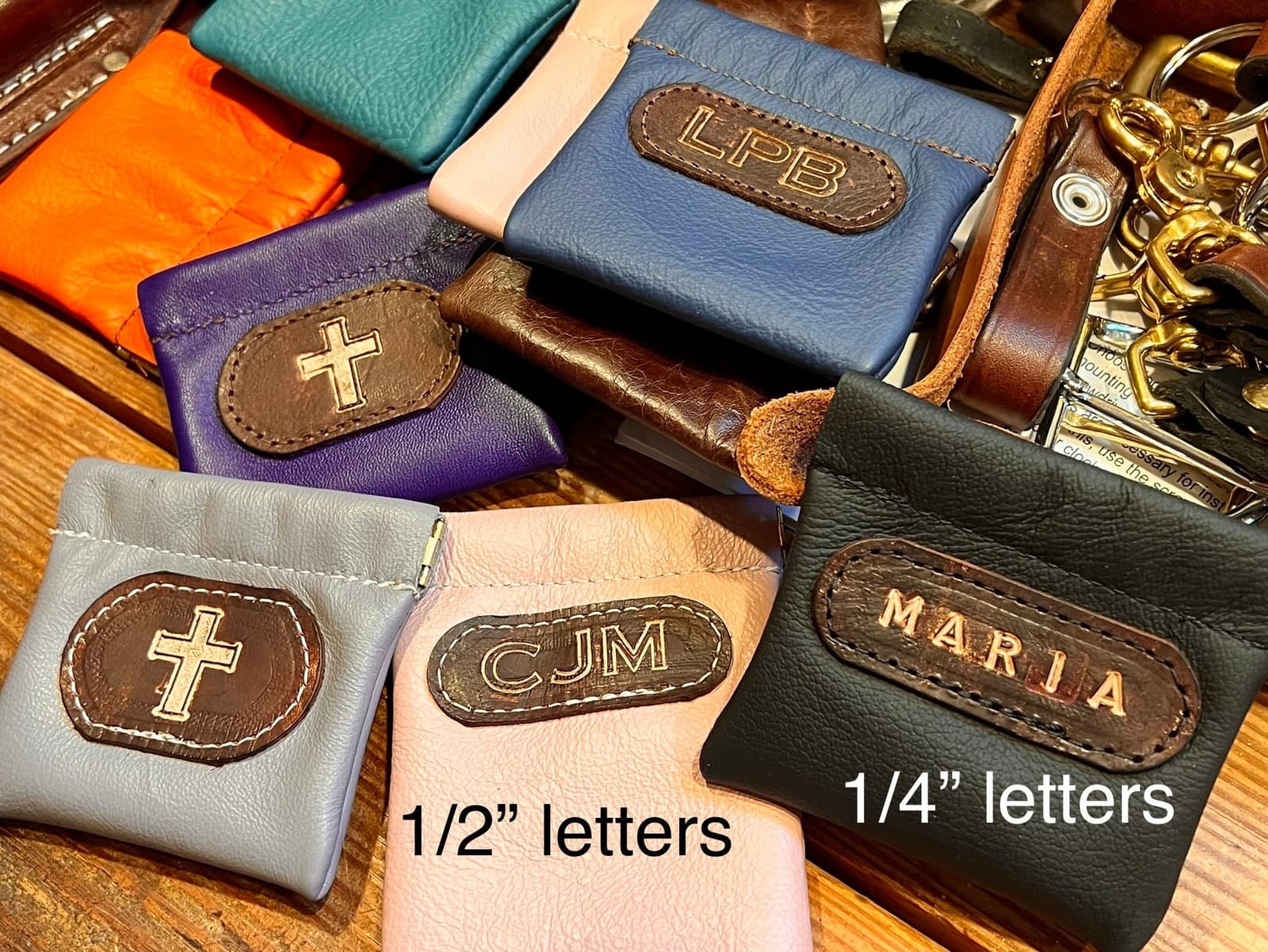 Handmade Leather Rosary Pouch, Personalized First Communion Gift, Confirmation Gift, Made in USA