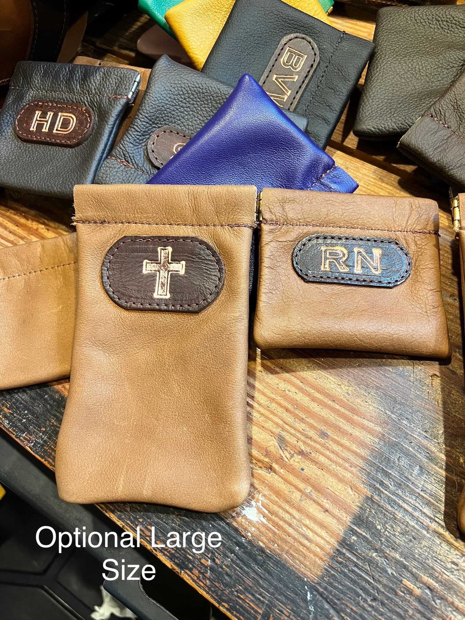 Leather Rosary Pouch, Easter Gift, First Communion Gift, Confirmation Gift, Personalized Case for Prayer Beads, Amish Handmade, Made in USA