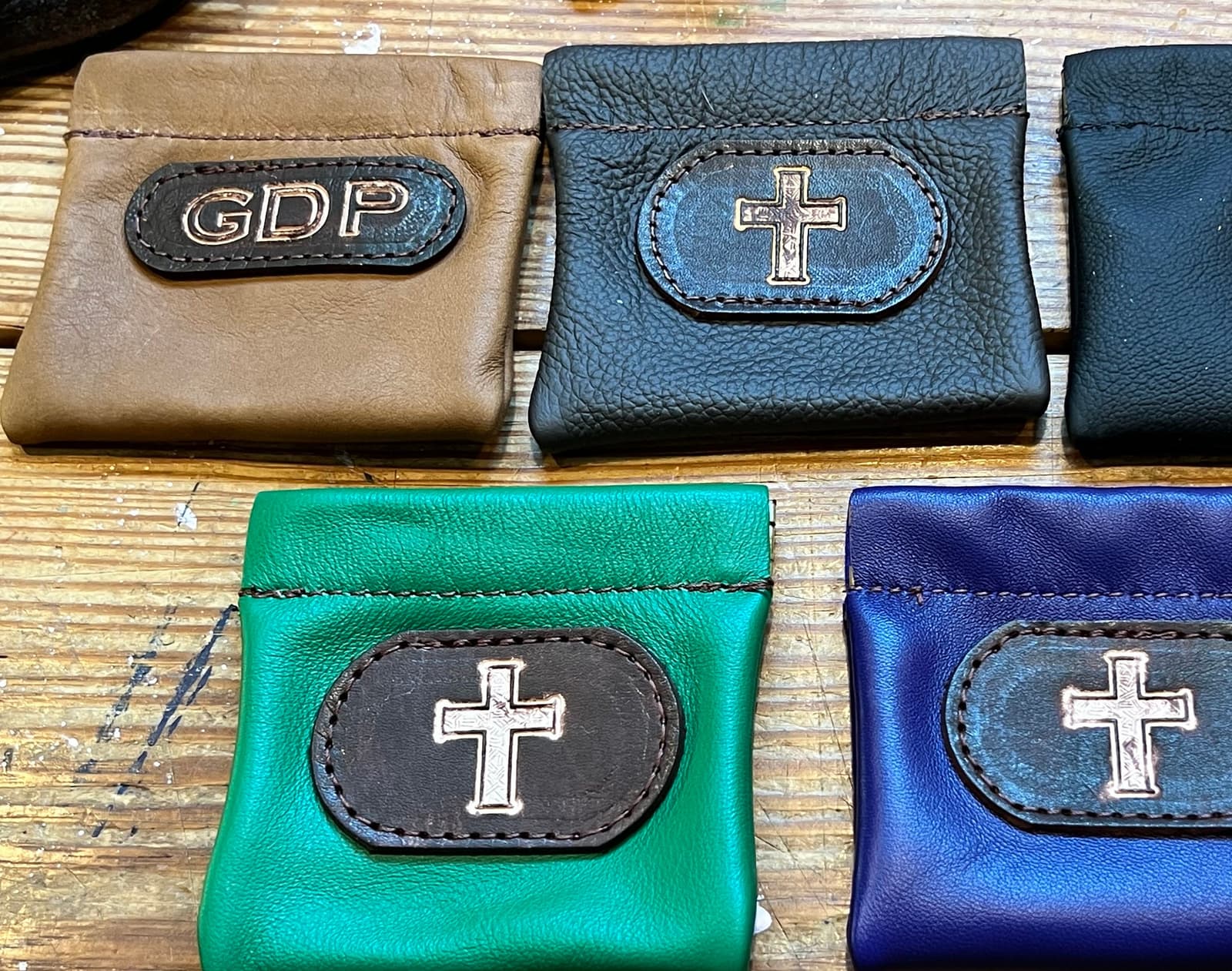 Handmade Leather Rosary Pouch, Personalized First Communion Gift, Confirmation Gift, Made in USA