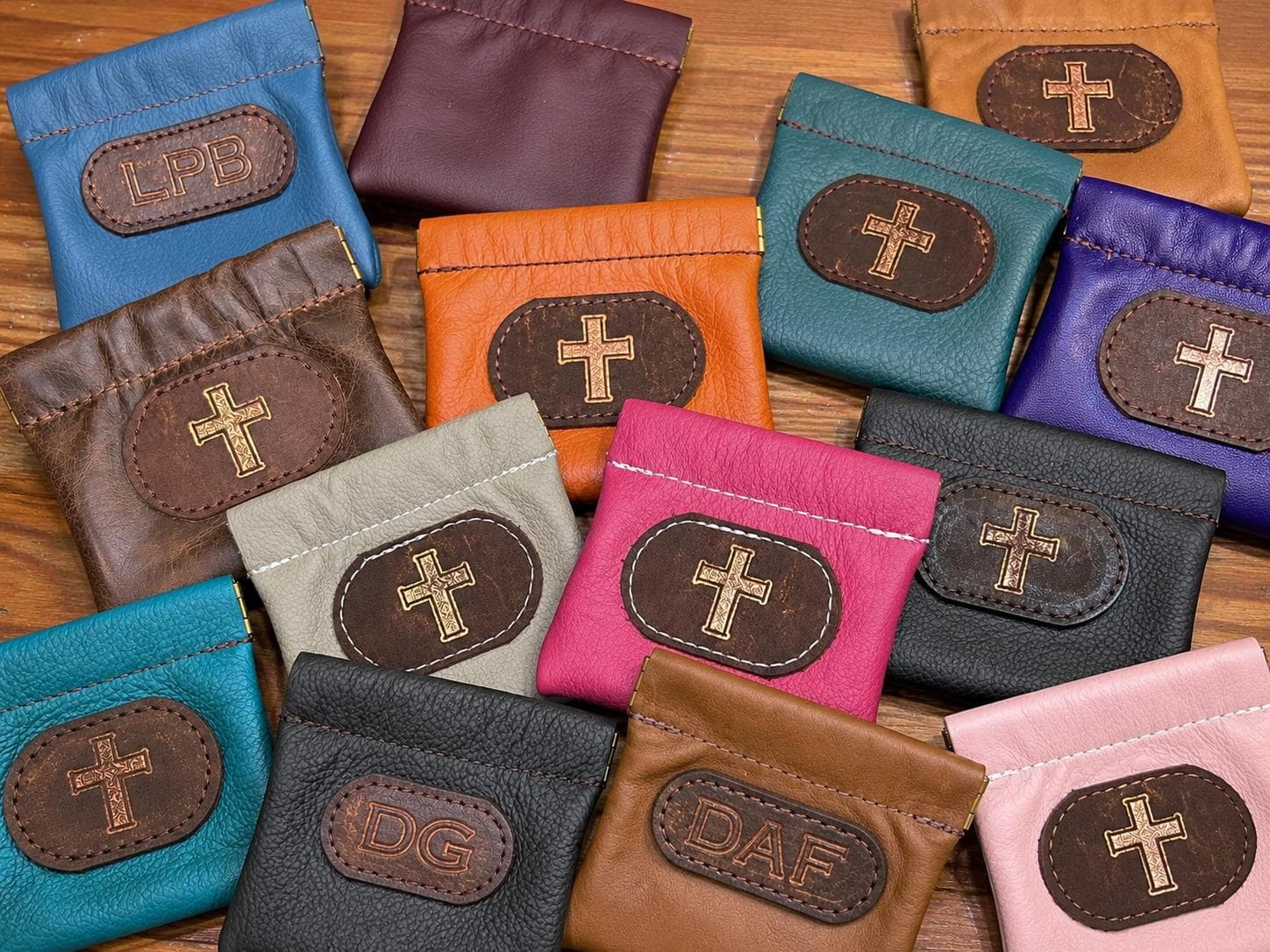 Leather Rosary Pouch, Easter Gift, First Communion Gift, Confirmation Gift, Personalized Case for Prayer Beads, Amish Handmade, Made in USA