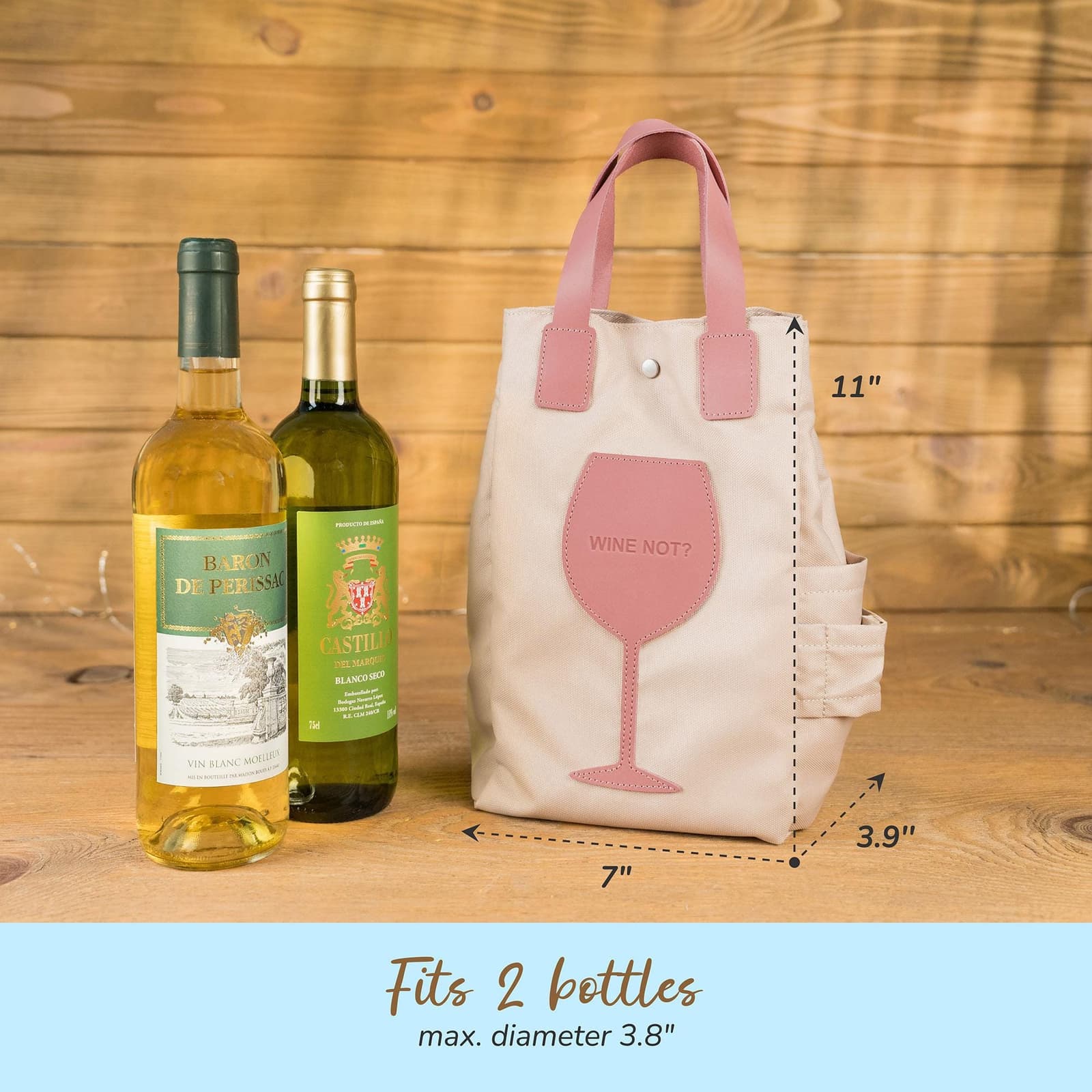 Wedding Party Favors 2 Bottles wine tote