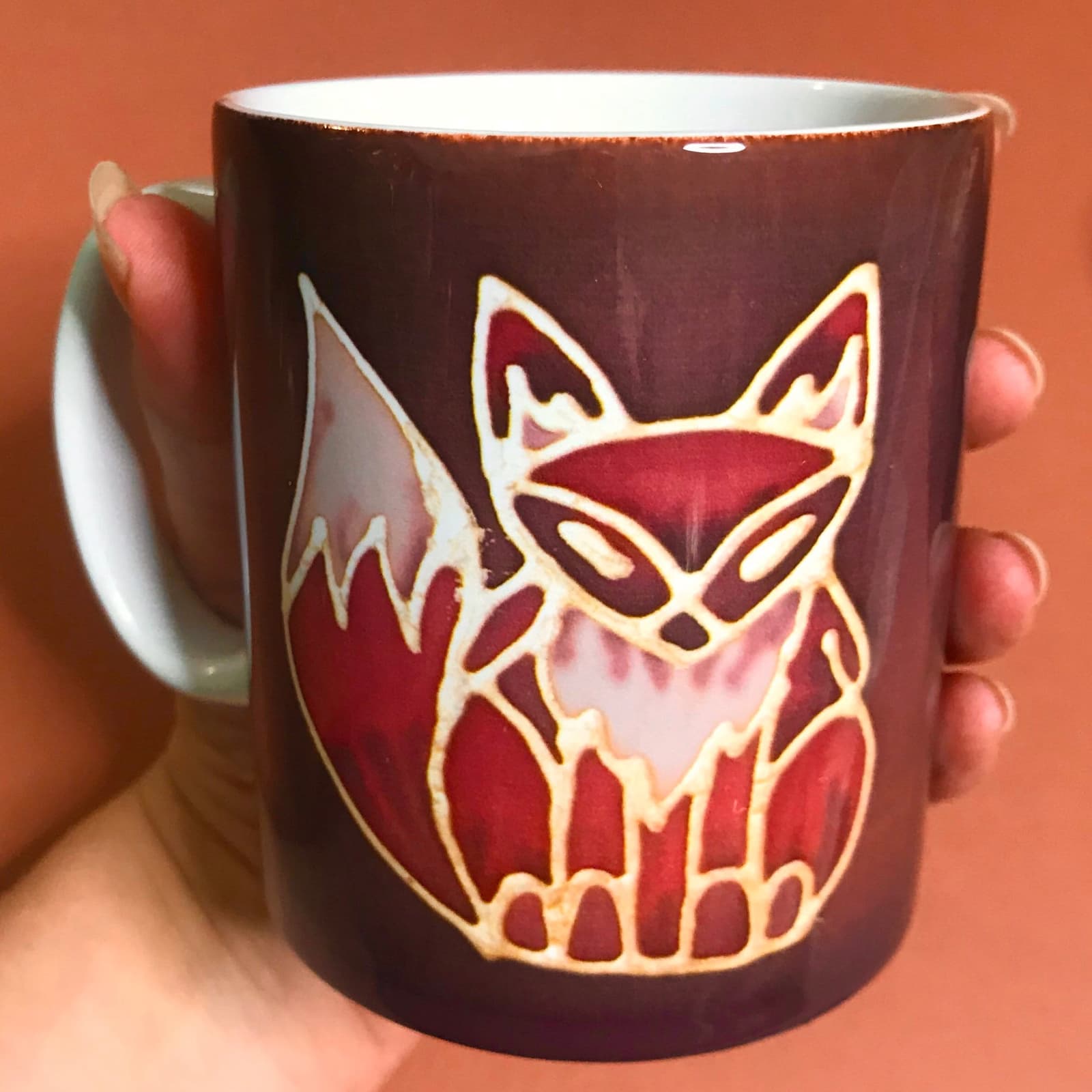 Set de taza y posavasos de zorro de MeikieDesigns