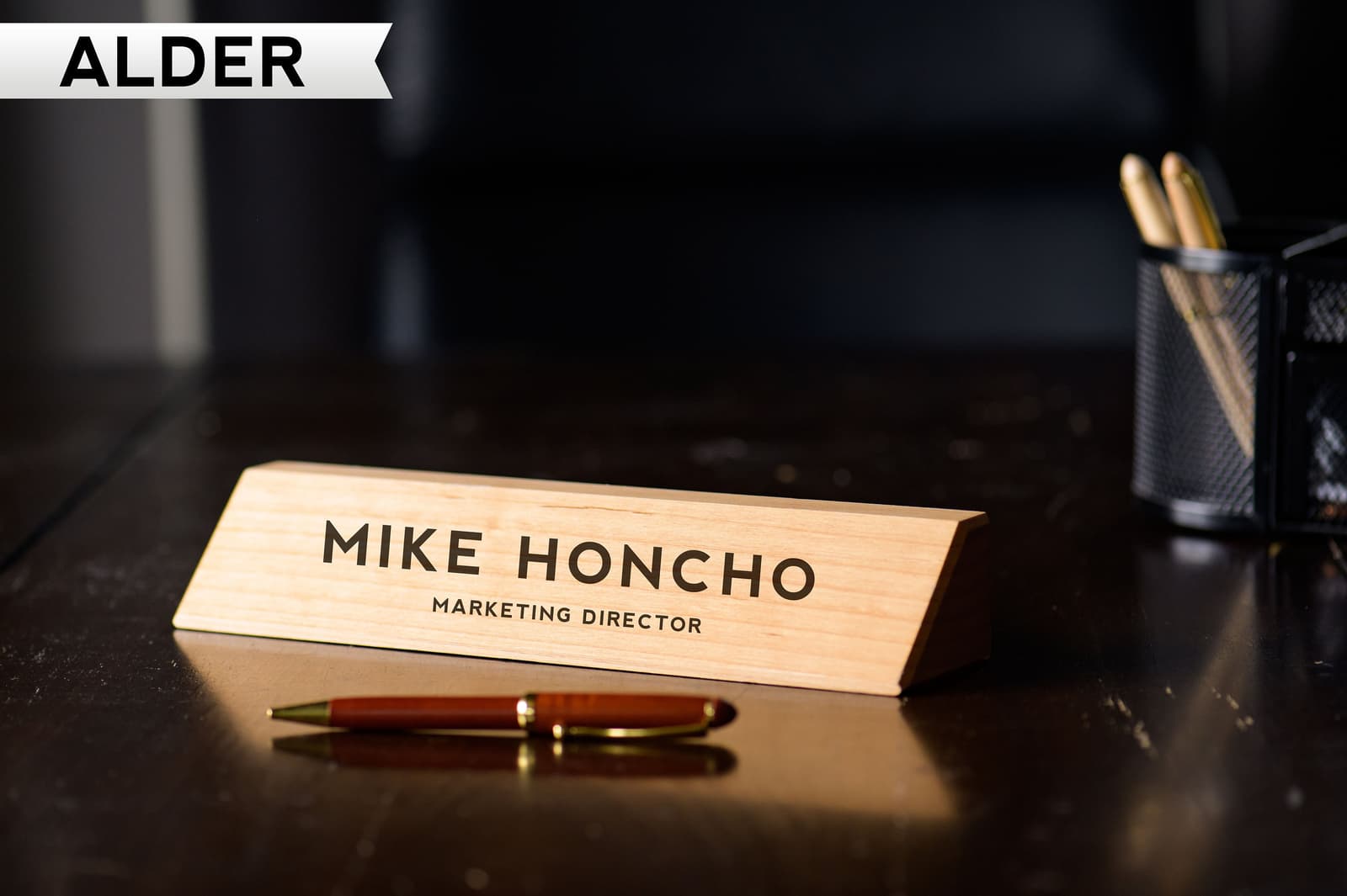 Placa de madera personalizada para oficina, foto 3