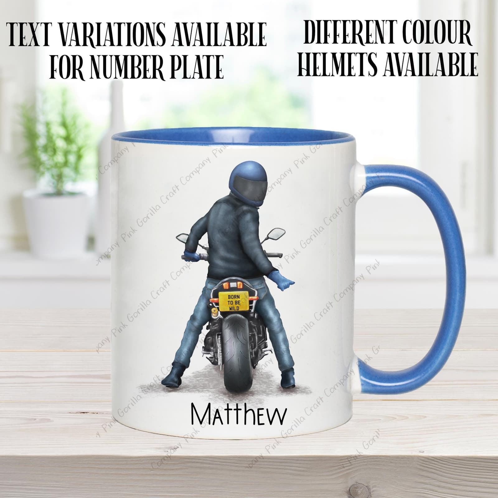 Taza de moto personalizada con nombre, foto 5