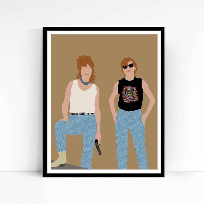 Lámina minimalista de cine de Thelma y Louise