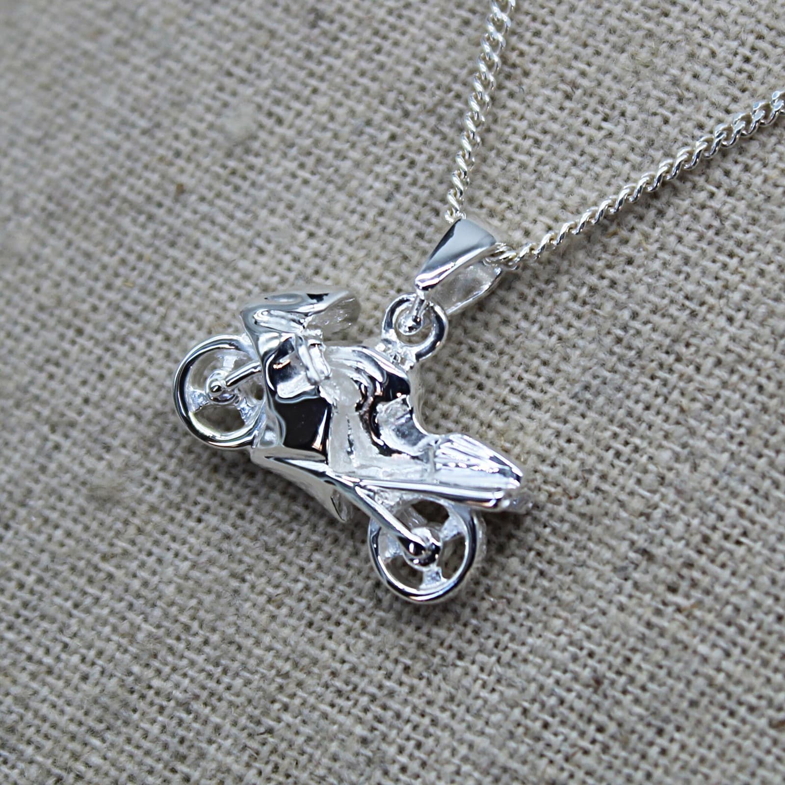 Colgante de moto en plata 925, foto 5