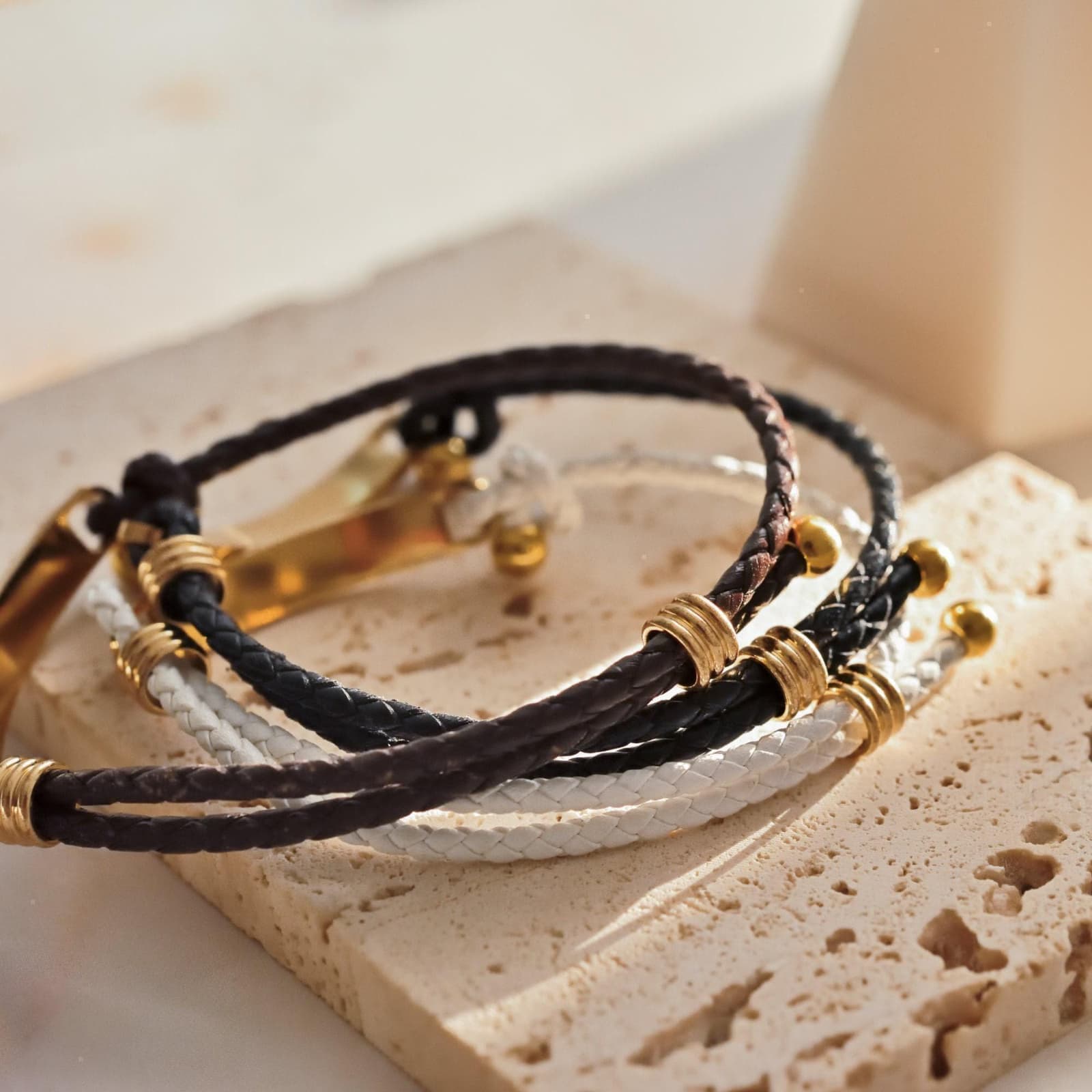 Pulsera trenzada con barra grabada para adolescente, foto 5