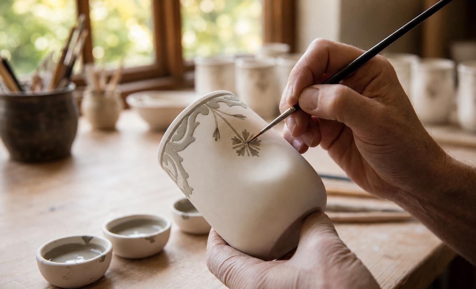 Set de 4 tazas de cerámica artesanal, foto 4