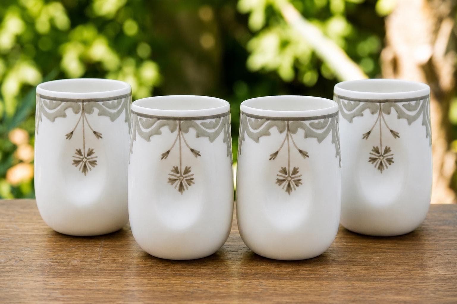 Set de 4 tazas de cerámica artesanal
