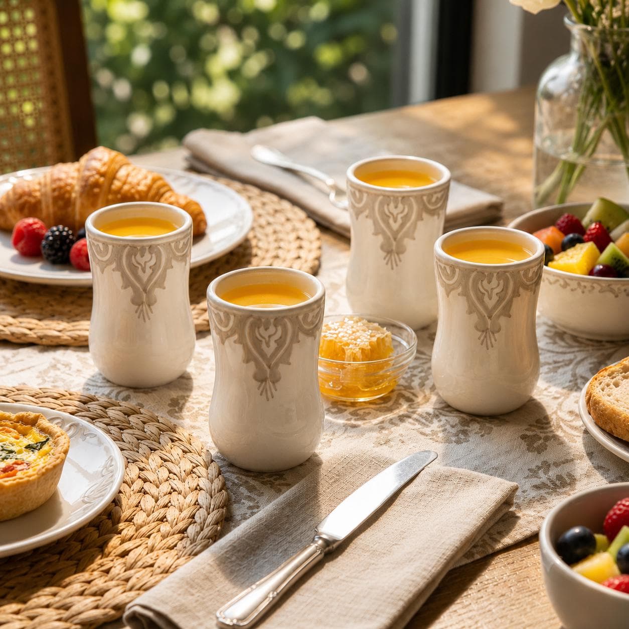 Set de 4 tazas de cerámica artesanal, foto 3
