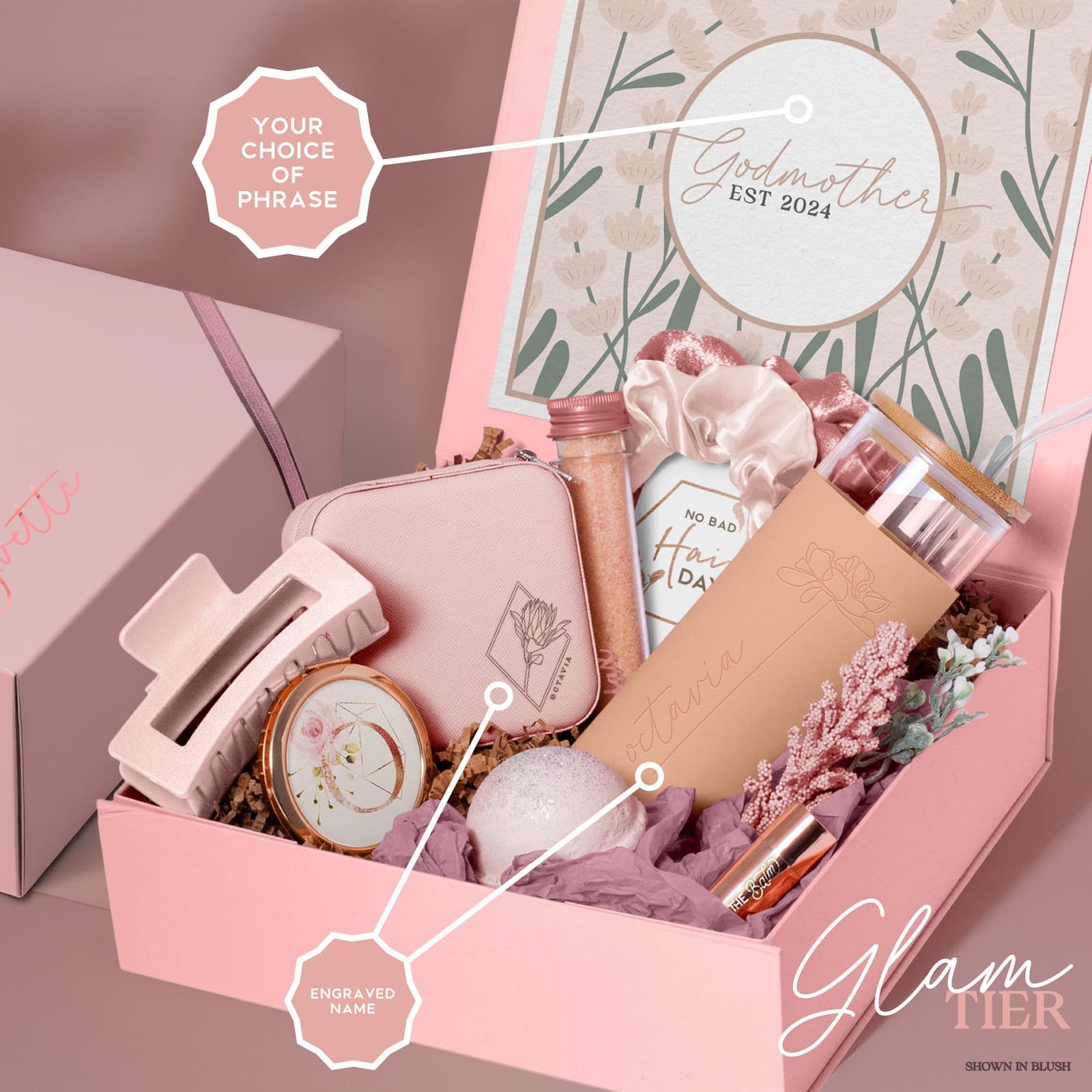 Caja de regalo personalizada para pedir ser madrina, foto 5