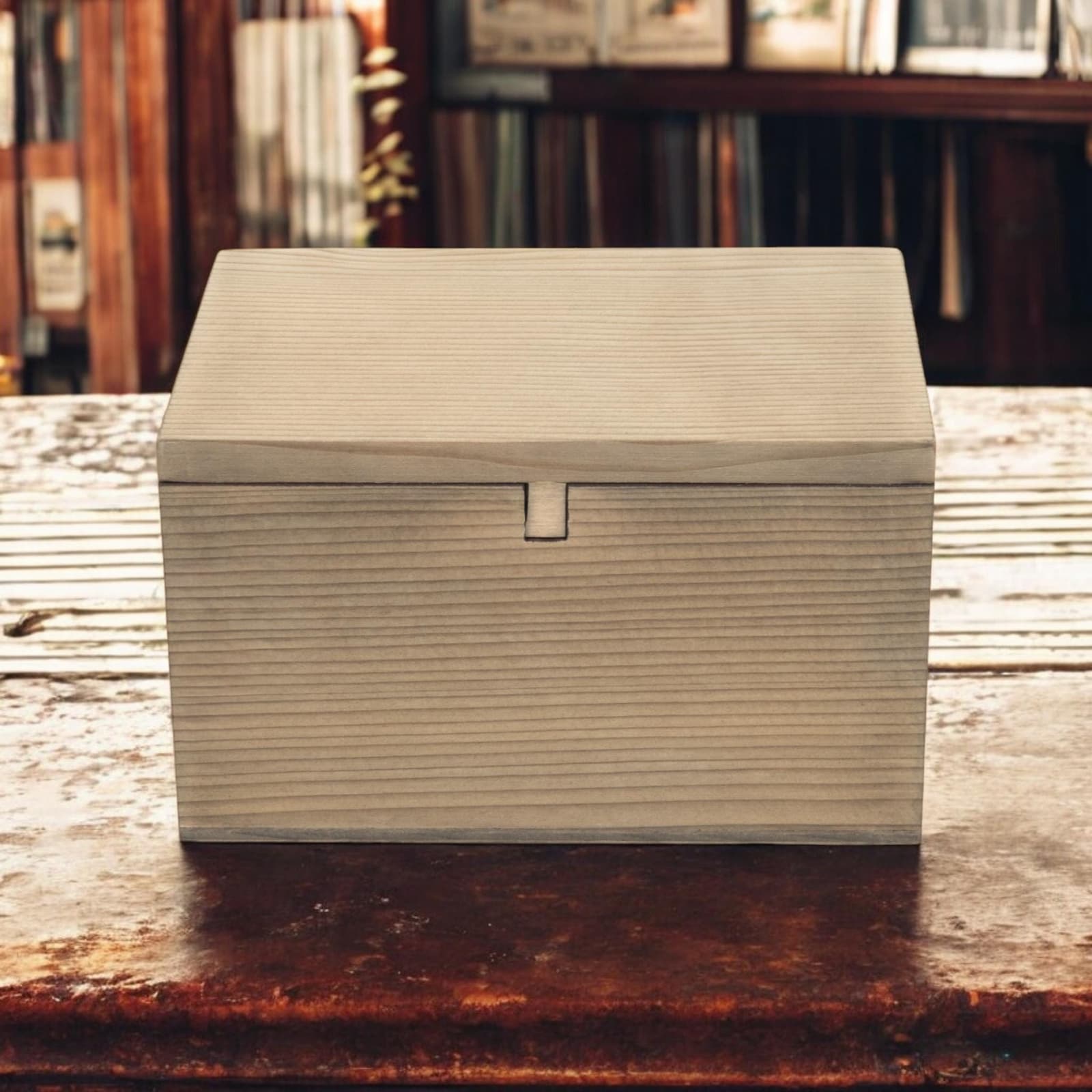 Textura tallada a mano de la caja de alerce