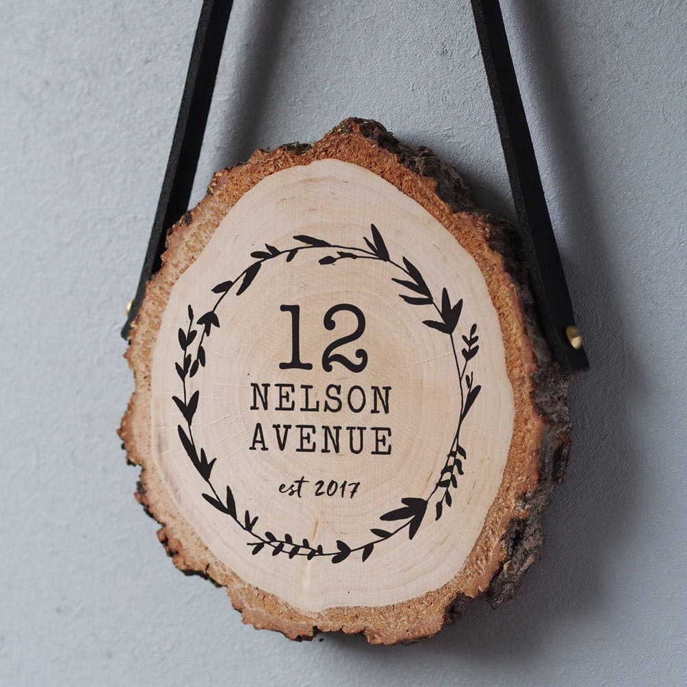 Placa de madera personalizada para nueva casa, foto 3