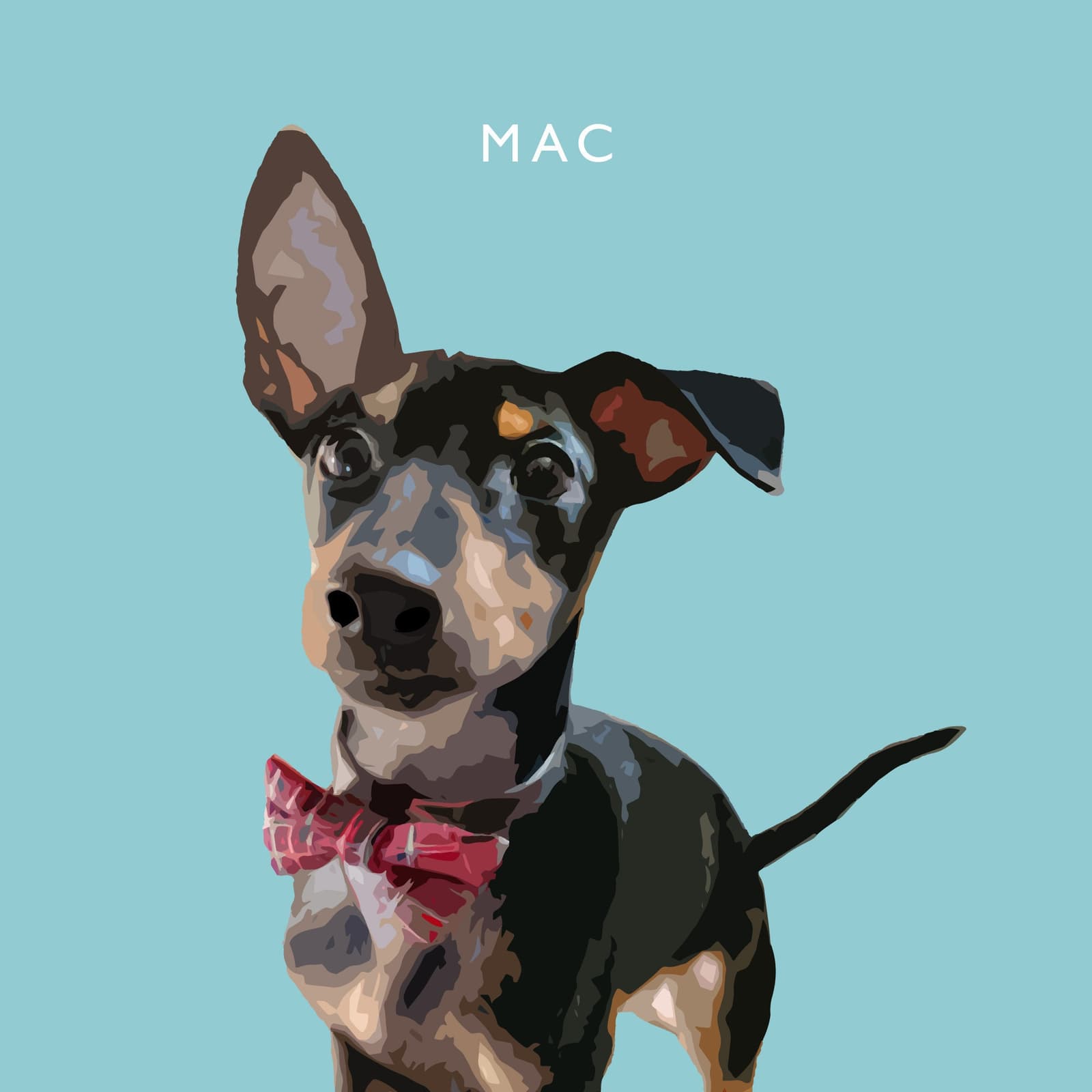 Retrato personalizado de tu mascota en lámina de arte