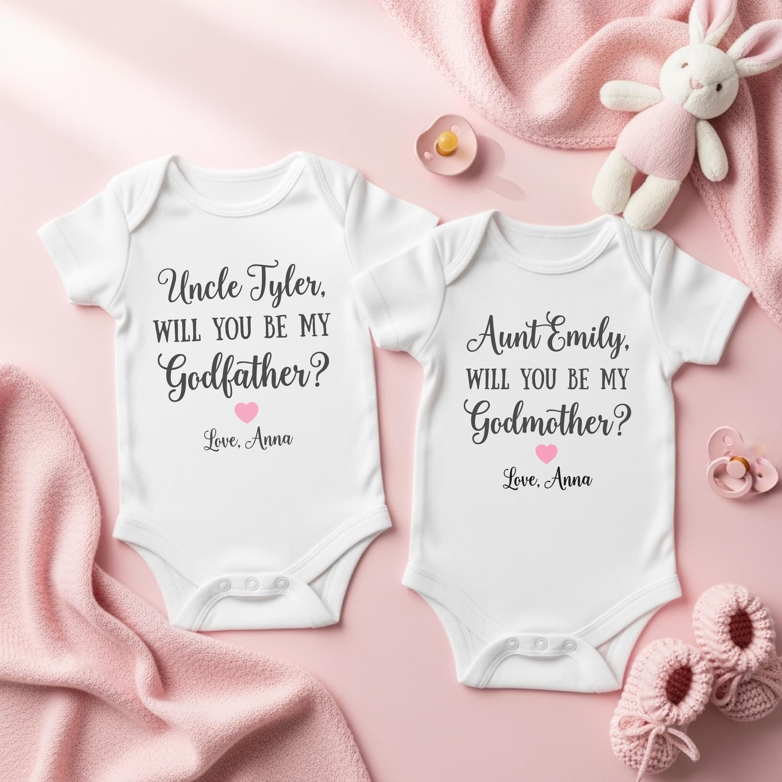 Set de bodys para propuesta de padrinos