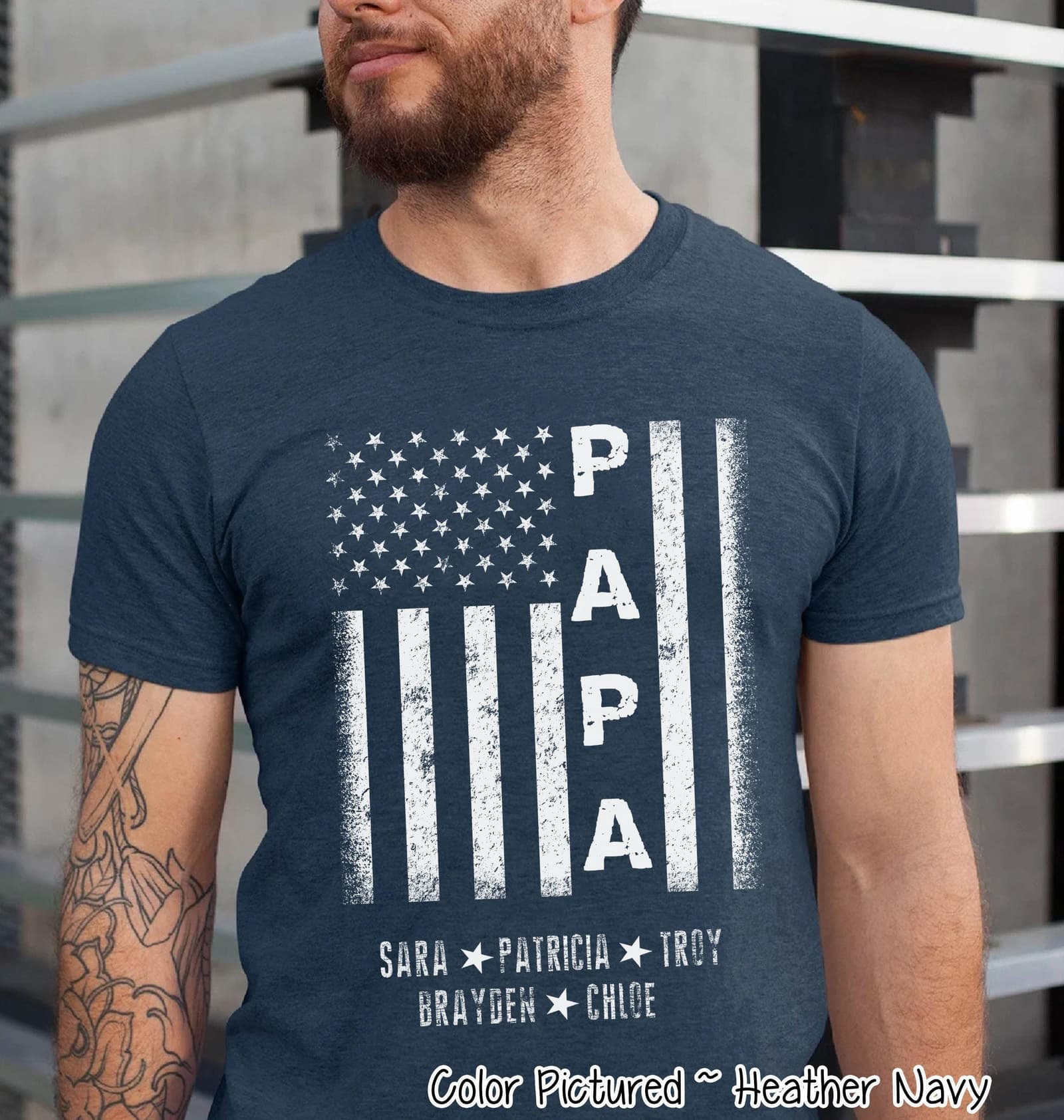 Camiseta personalizada con nombres para padre, foto 2