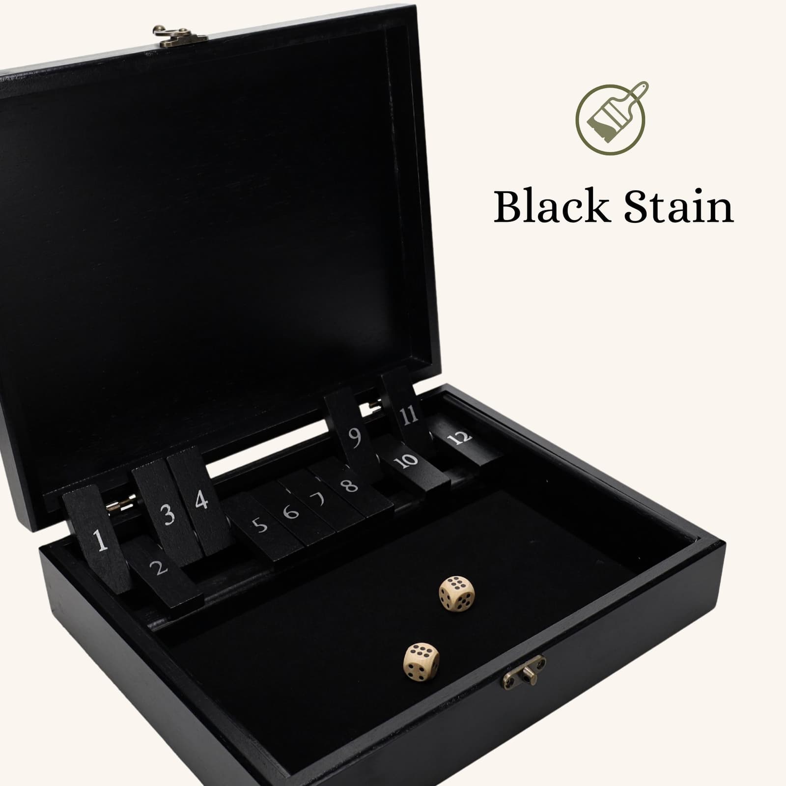 Juego de mesa Shut the Box de madera personalizado, foto 20
