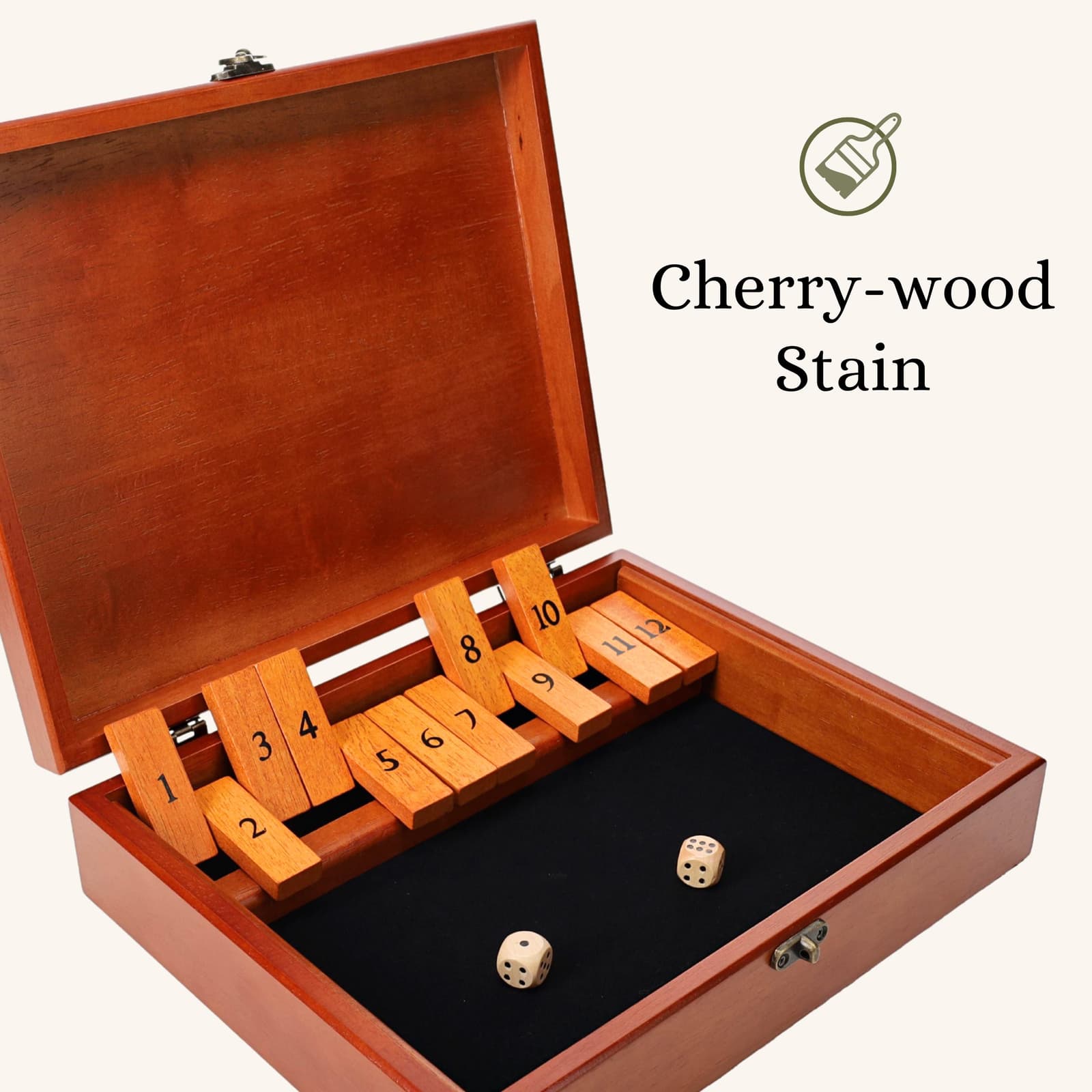Juego de mesa Shut the Box de madera personalizado, foto 18