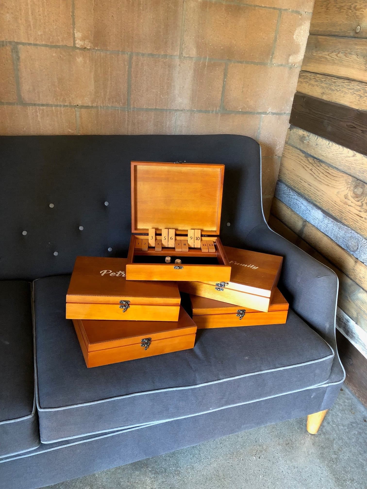 Juego de mesa Shut the Box de madera personalizado, foto 4