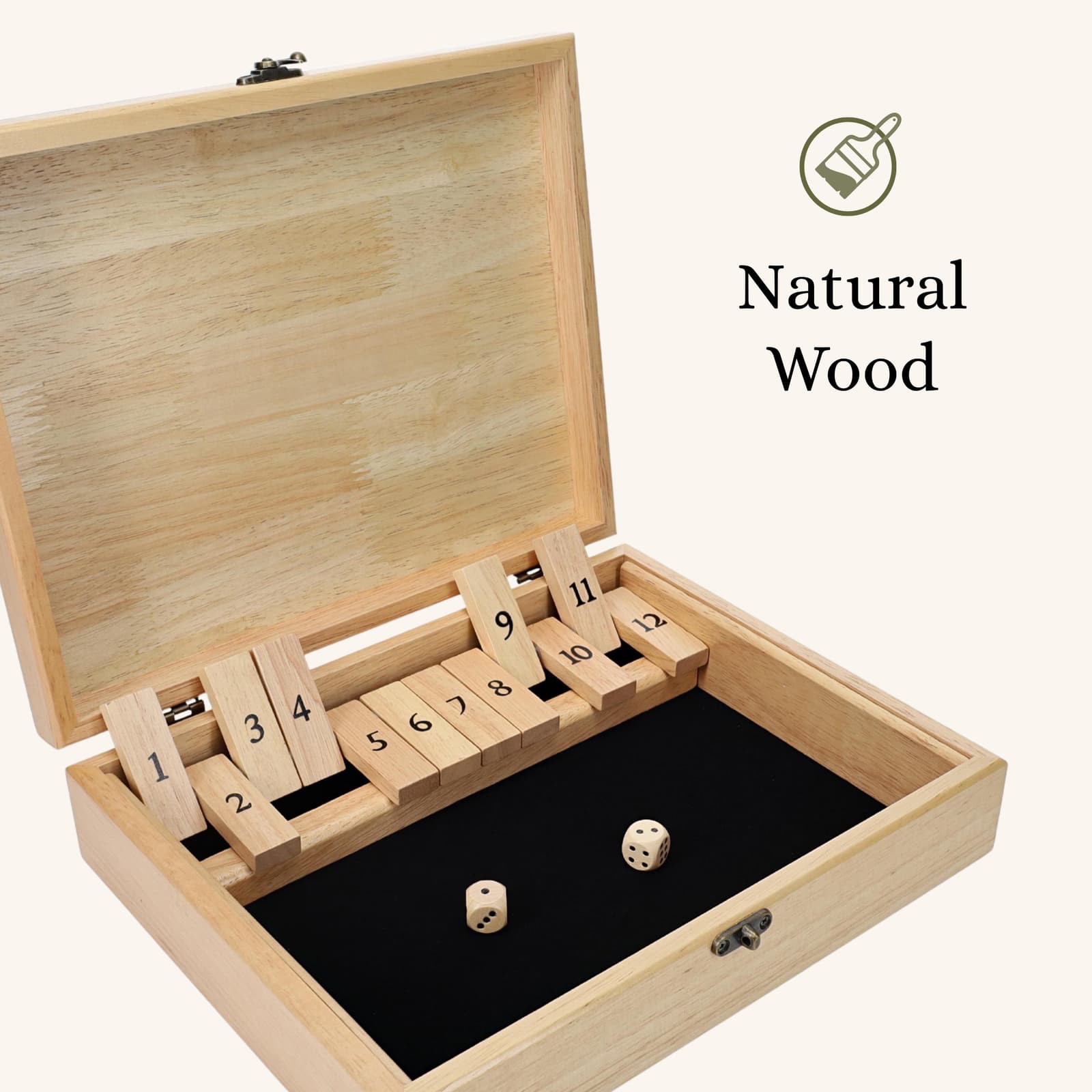 Juego de mesa Shut the Box de madera personalizado, foto 19