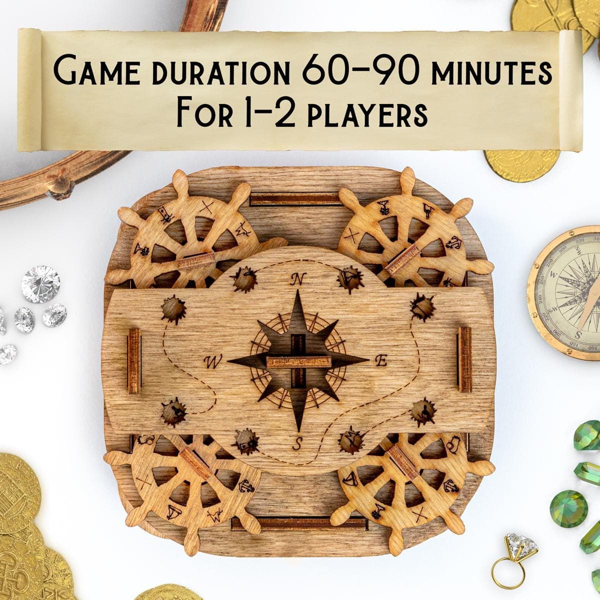 Cluebox Davy Jones Locker abierta mostrando el compartimento secreto