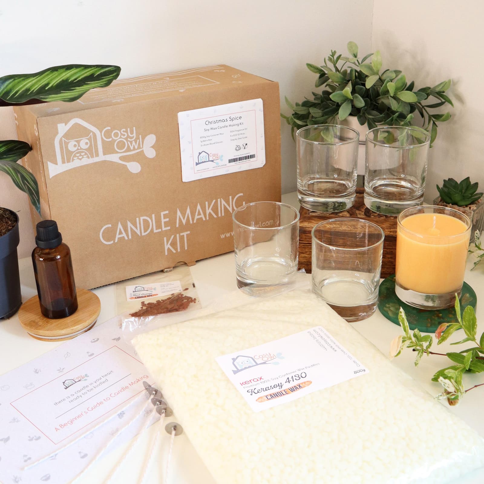 Kit para hacer velas aromáticas navideñas