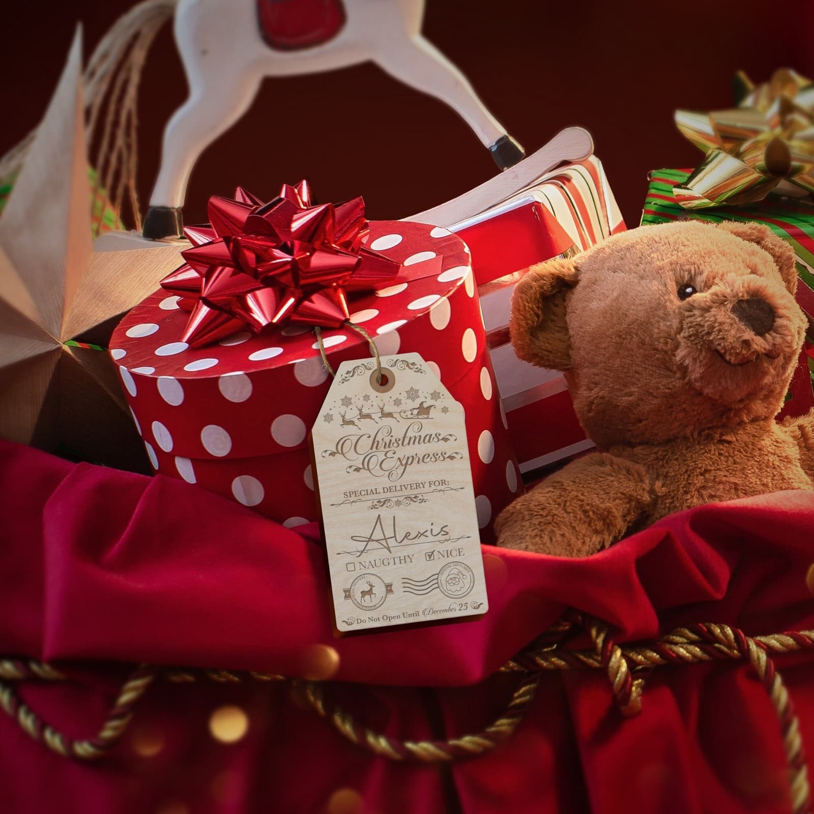 etiquetas de madera personalizadas para los reyes