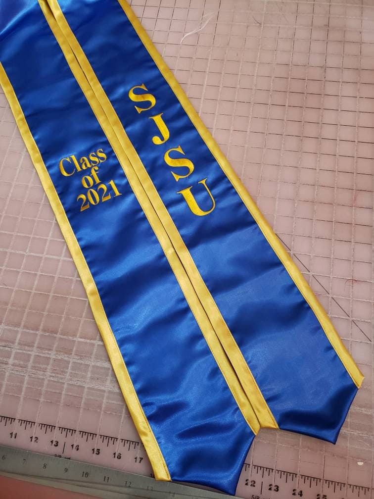 Estola de graduación de satén personalizada, foto 4