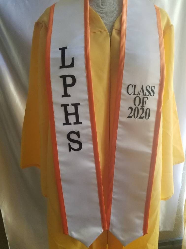 Estola de graduación de satén personalizada, foto 6