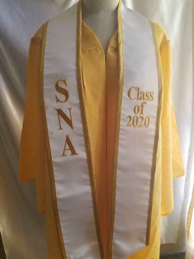 Estola de graduación de satén personalizada, foto 7