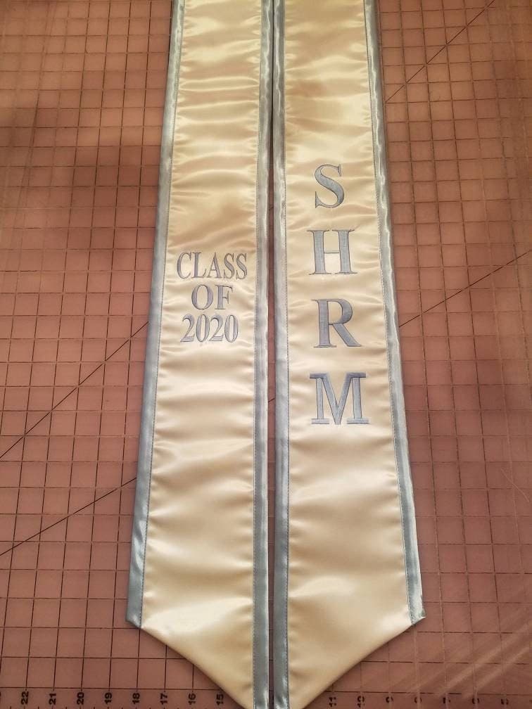 Estola de graduación de satén personalizada, foto 8