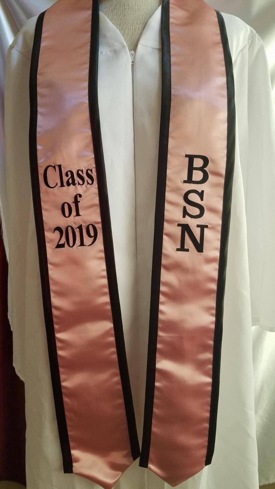 Estola de graduación de satén personalizada, foto 9
