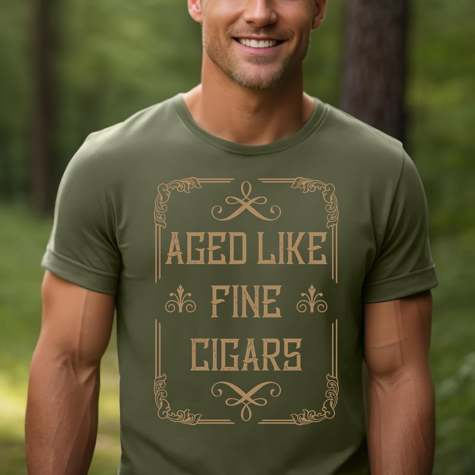 Camiseta para hombre fumador Aged Like Fine Cigars, foto 3