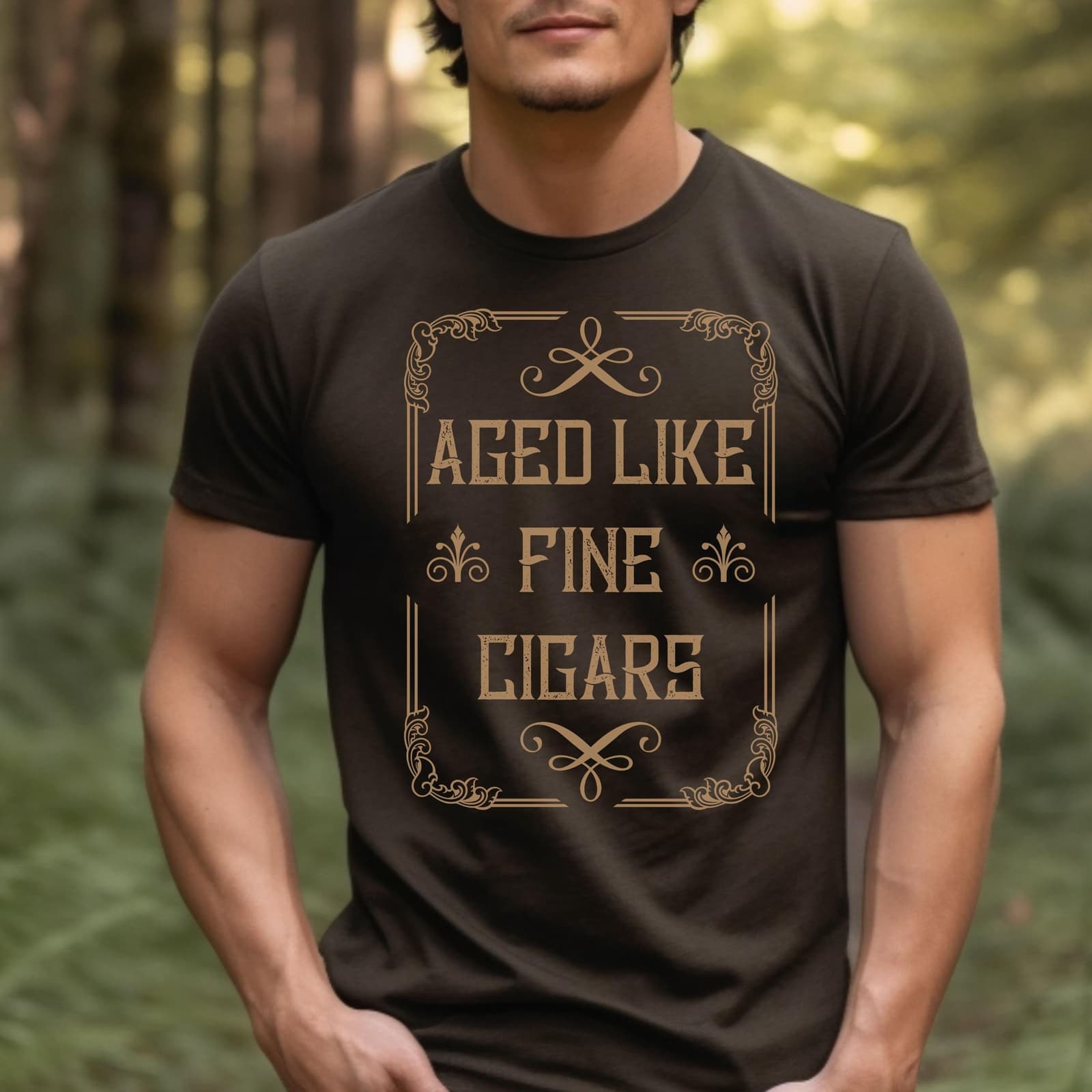 Camiseta para hombre fumador Aged Like Fine Cigars