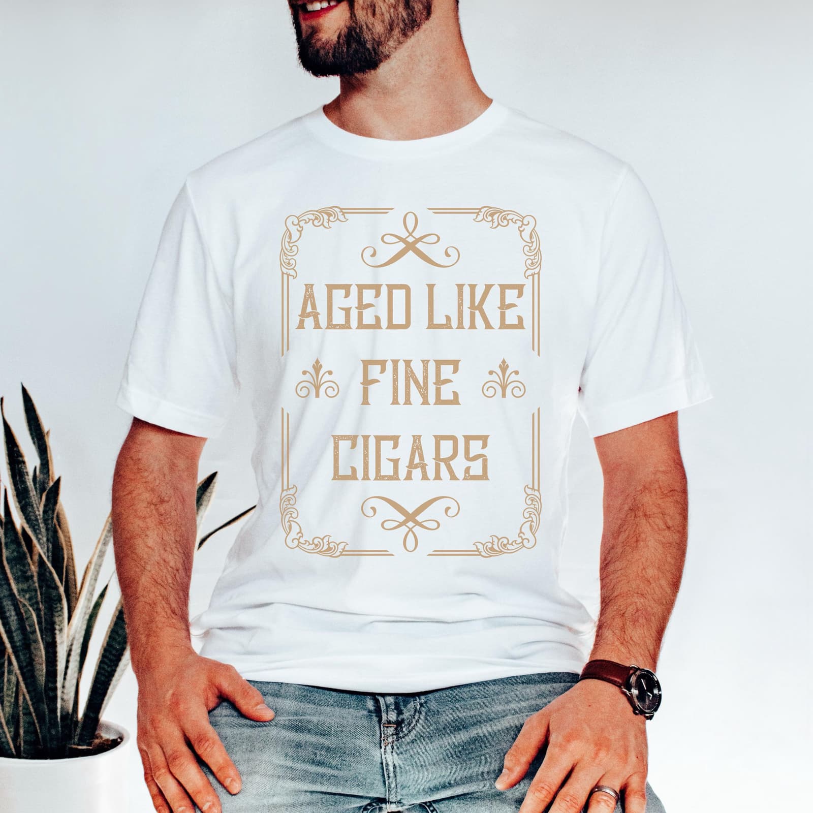 Camiseta para hombre fumador Aged Like Fine Cigars, foto 6