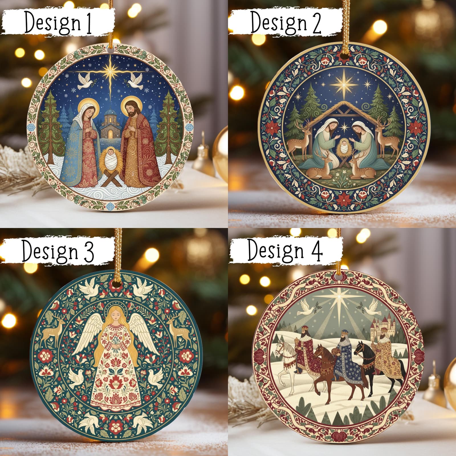 Adorno de cerámica de los Reyes Magos, foto 2