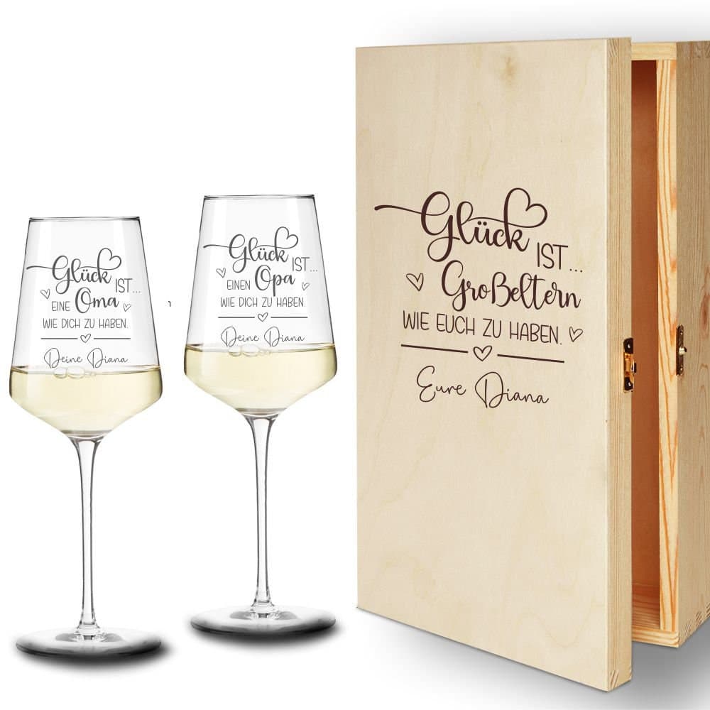 Copas de vino grabadas para abuelos de trendgravur