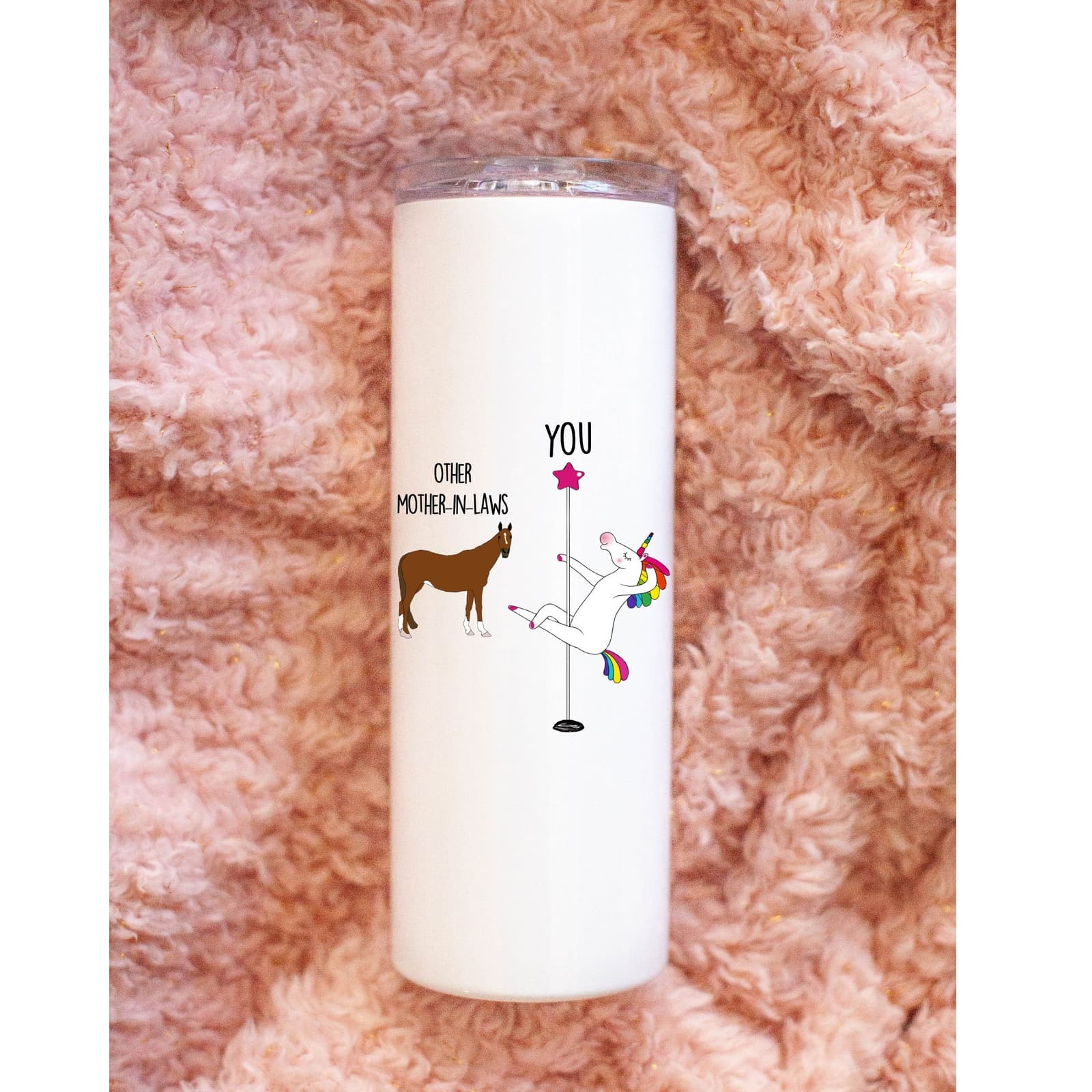 Vaso térmico divertido para suegra con diseño de unicornio, foto 6,