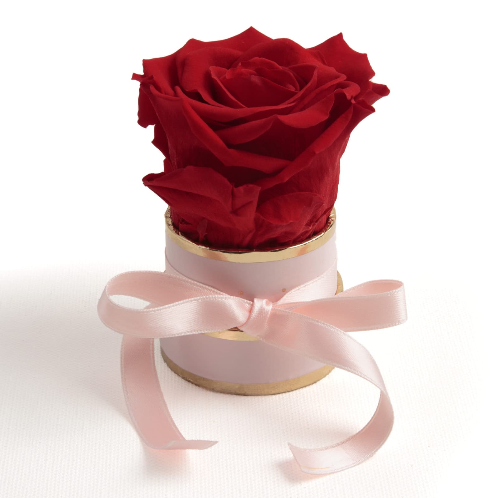 Mini caja redonda con rosa eterna, foto 3