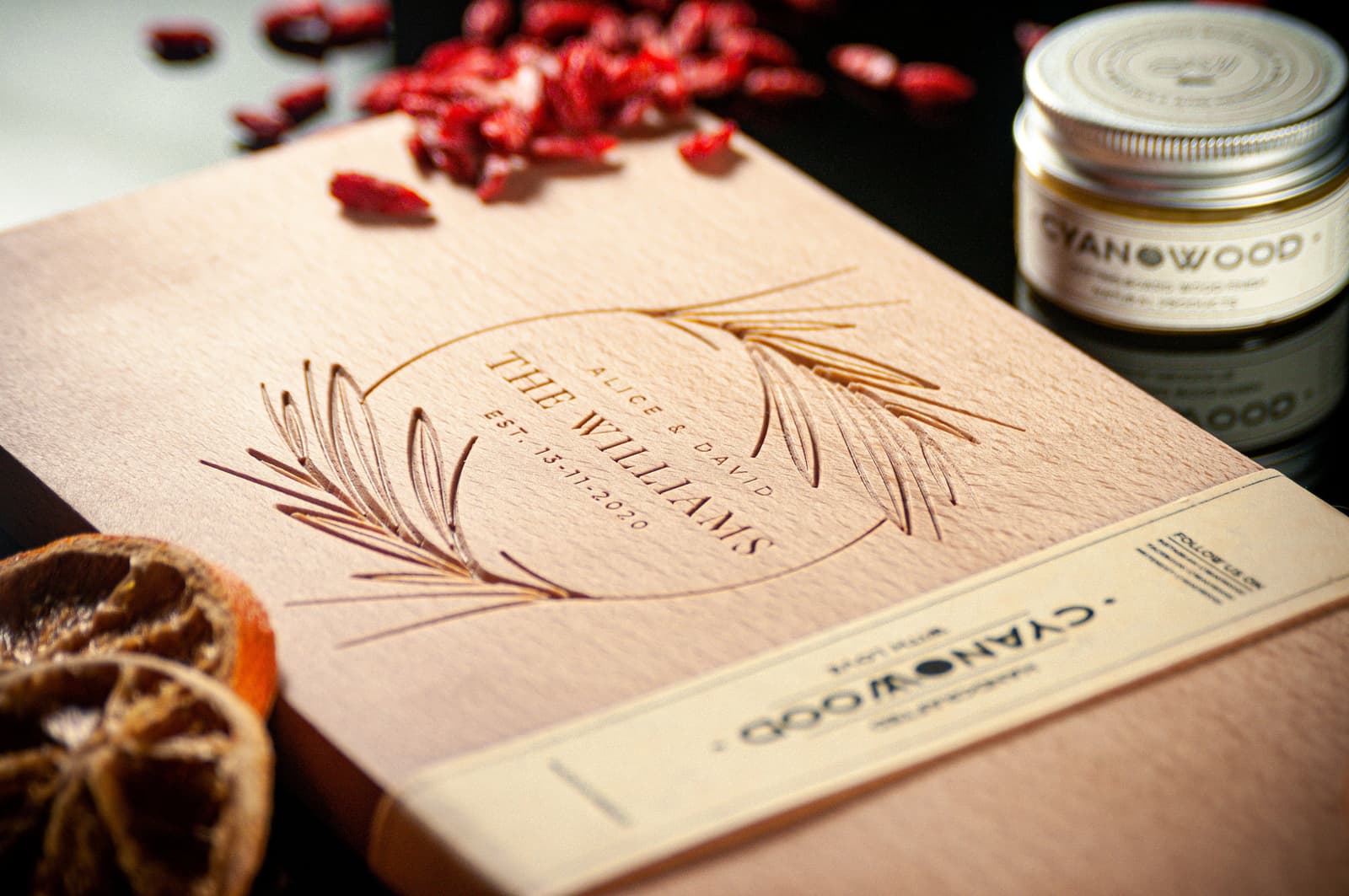 Tabla de queso personalizada en madera para tu esposa, foto 2,