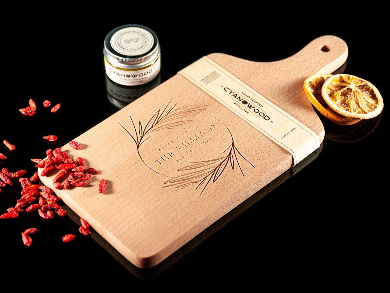 Tabla de queso personalizada en madera para tu esposa, foto 10