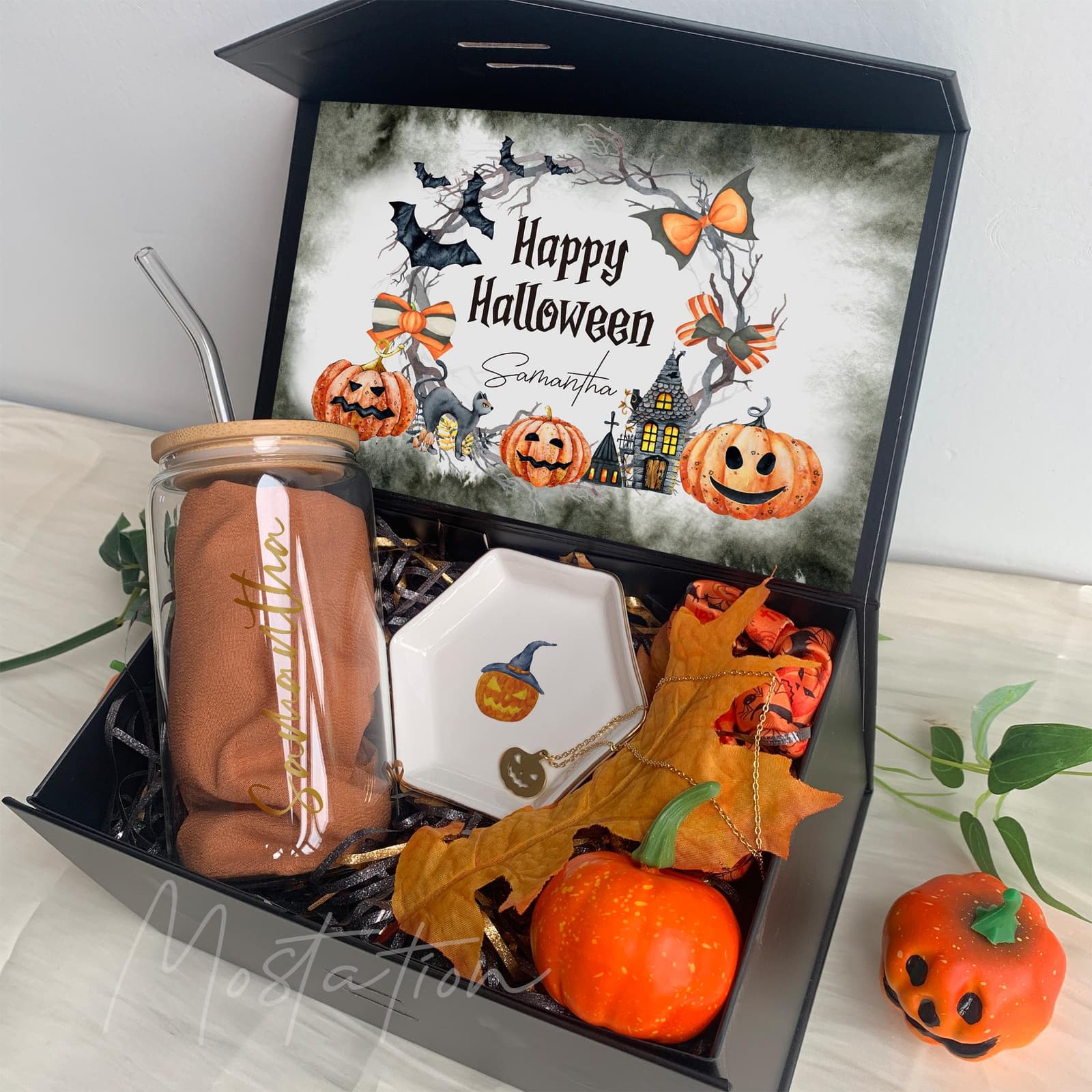 Caja de regalo personalizada de Halloween para ella, foto 6