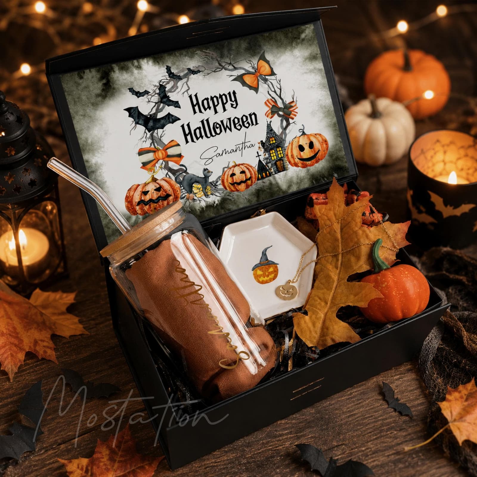 Caja de regalo personalizada de Halloween para ella, foto 2