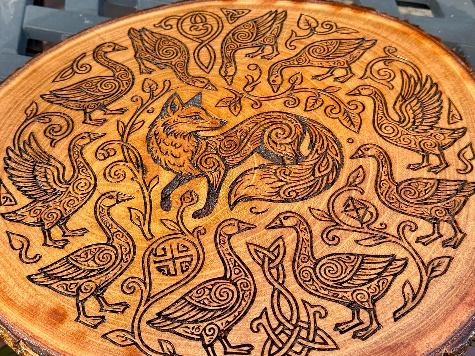 Juego de mesa medieval Fox and Geese artesanal de madera, foto 10
