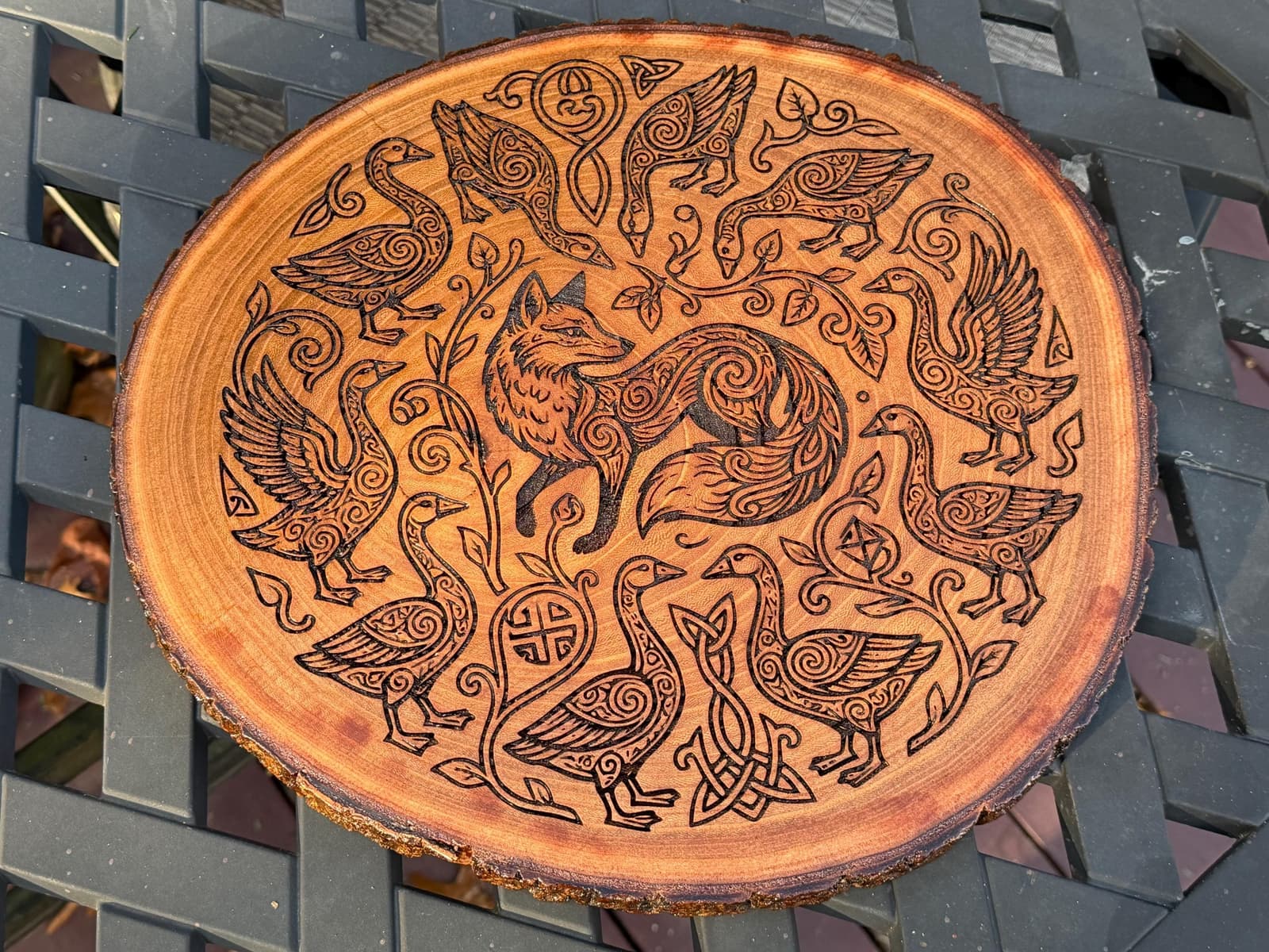 Juego de mesa medieval Fox and Geese artesanal de madera, foto 11