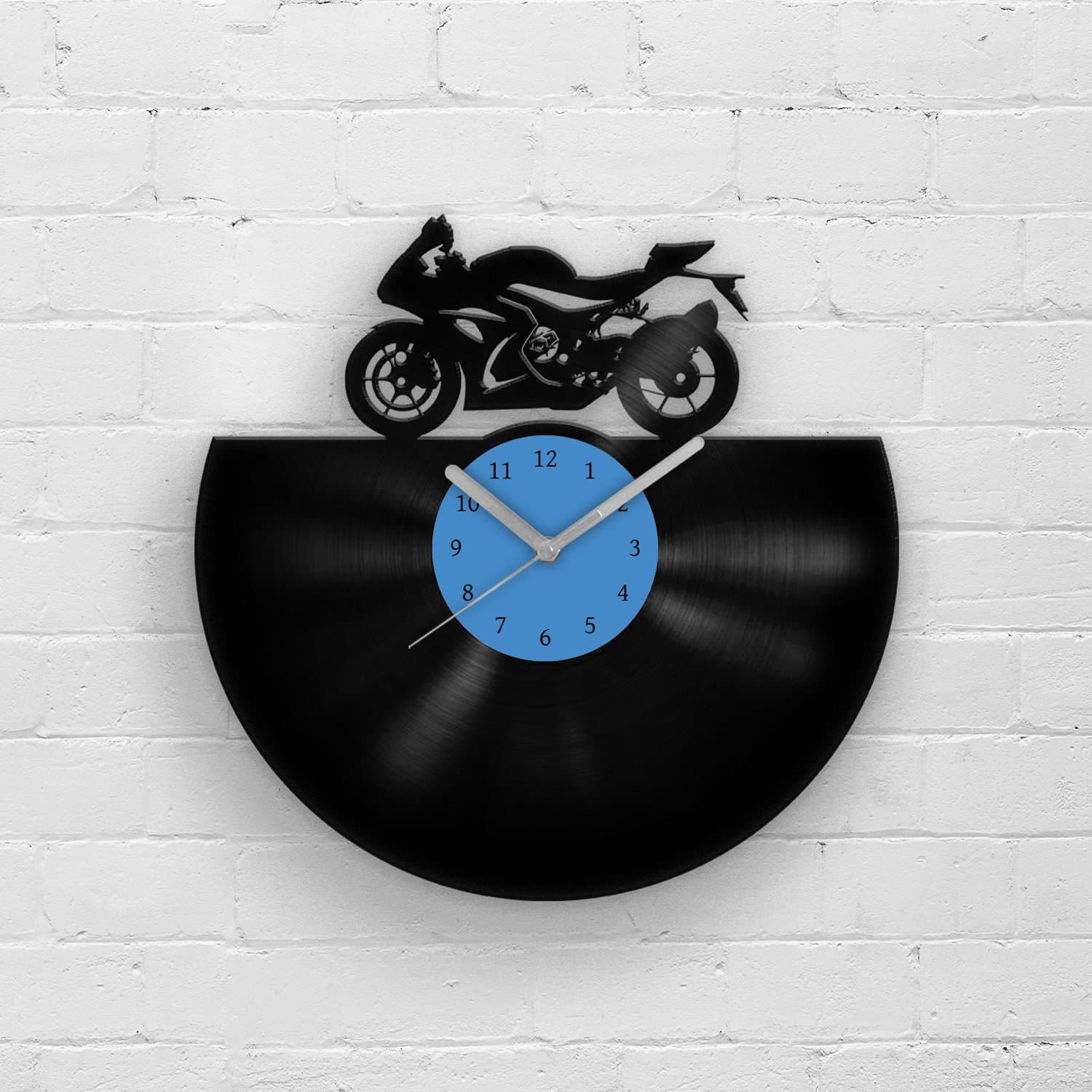 Reloj de pared de vinilo con moto, foto 8